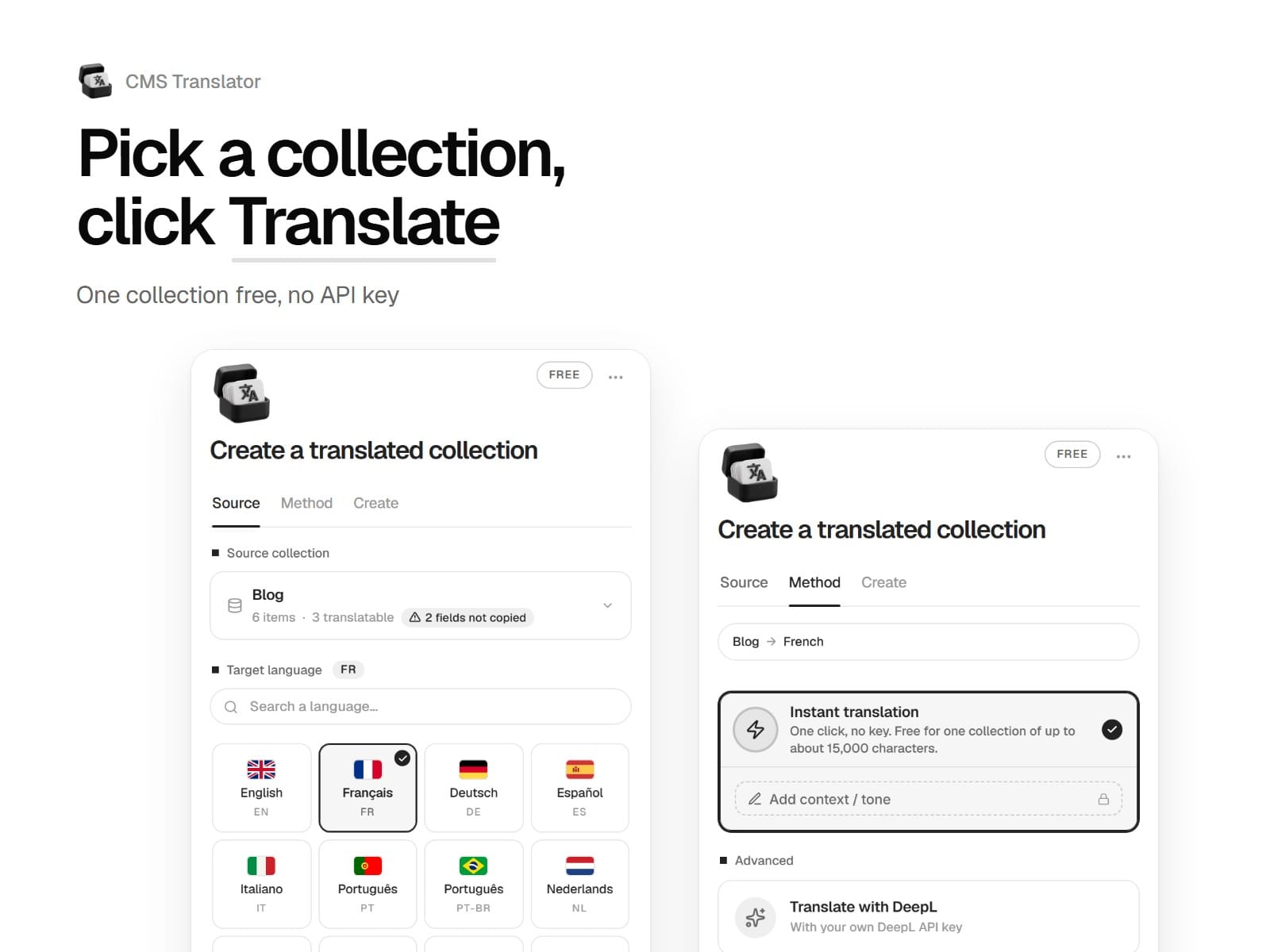 CMS Translator