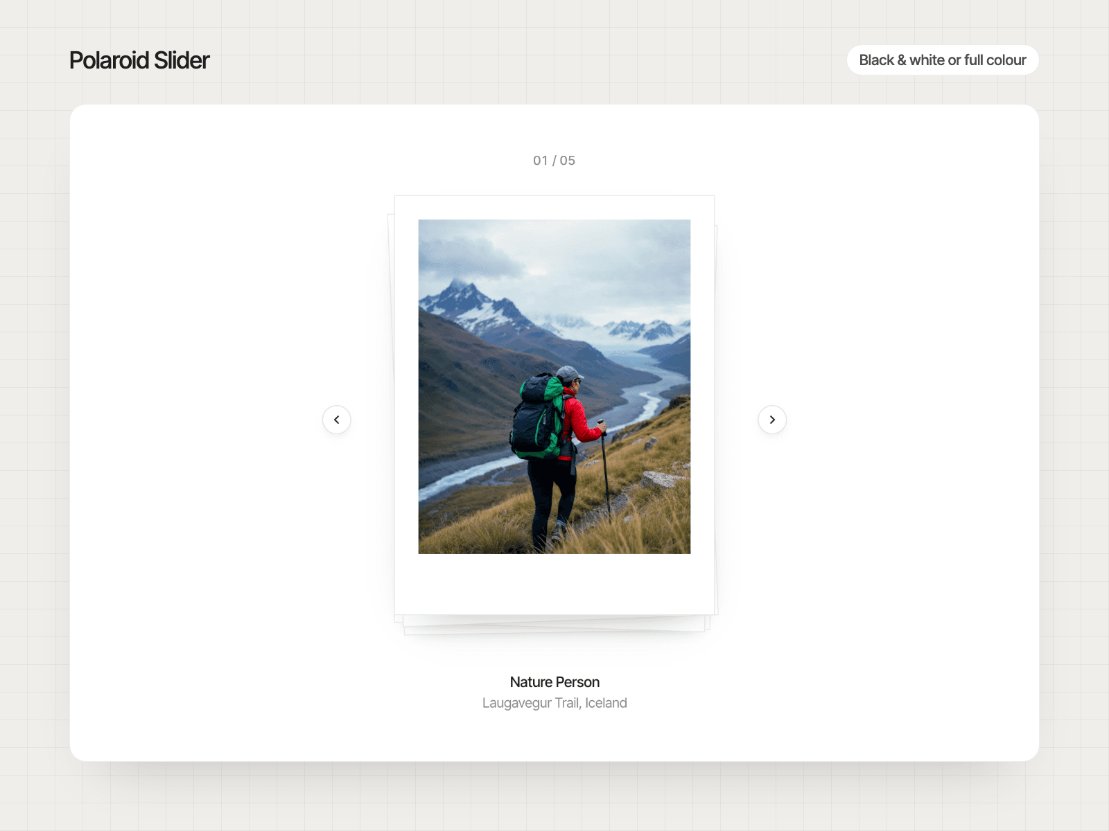 Polaroid Slider