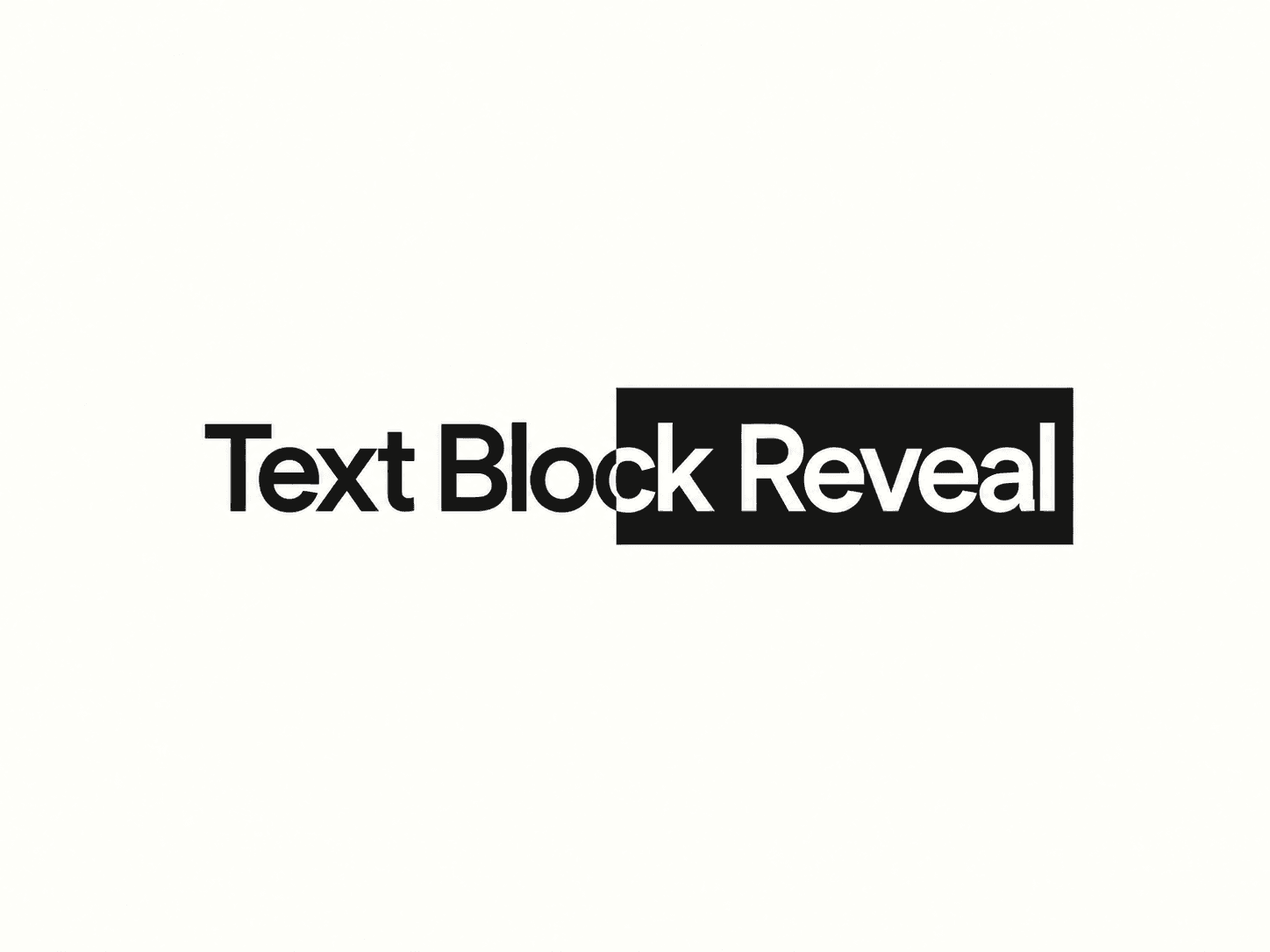 Text Block Reveal