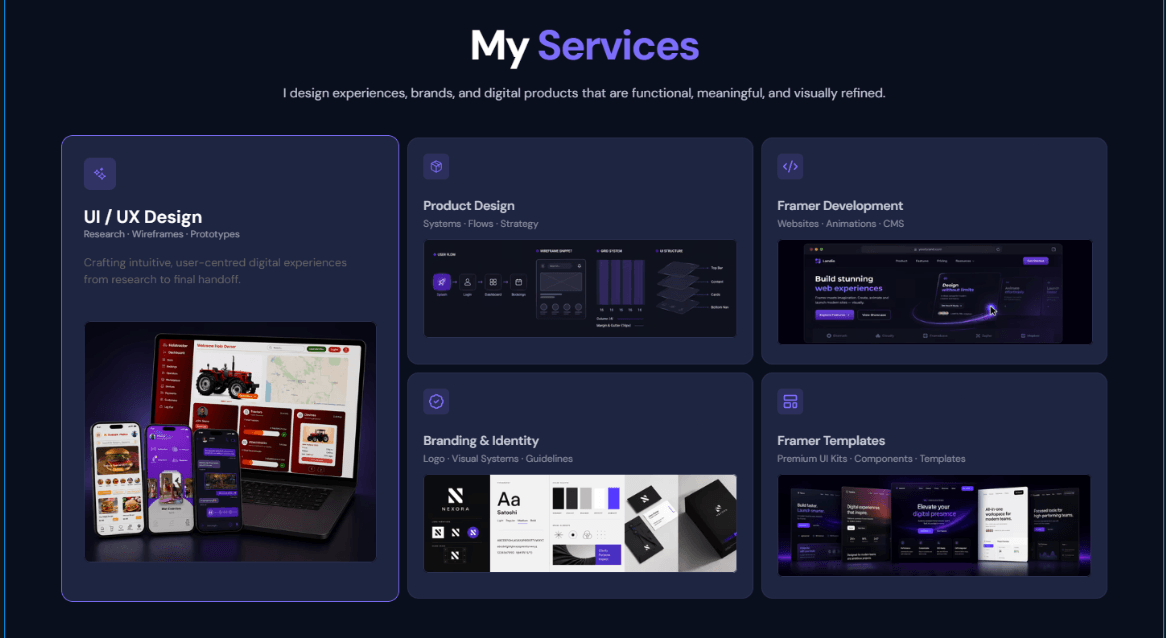 First Impression just got a little better.I completely reworked the Services section.The goal was simple: make it feel less like a list of services and more like an actual showcase of what I can do.Here's the new version ↓Old or new — which one would you choose?