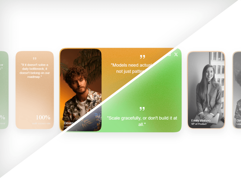 Social Proof Slider
