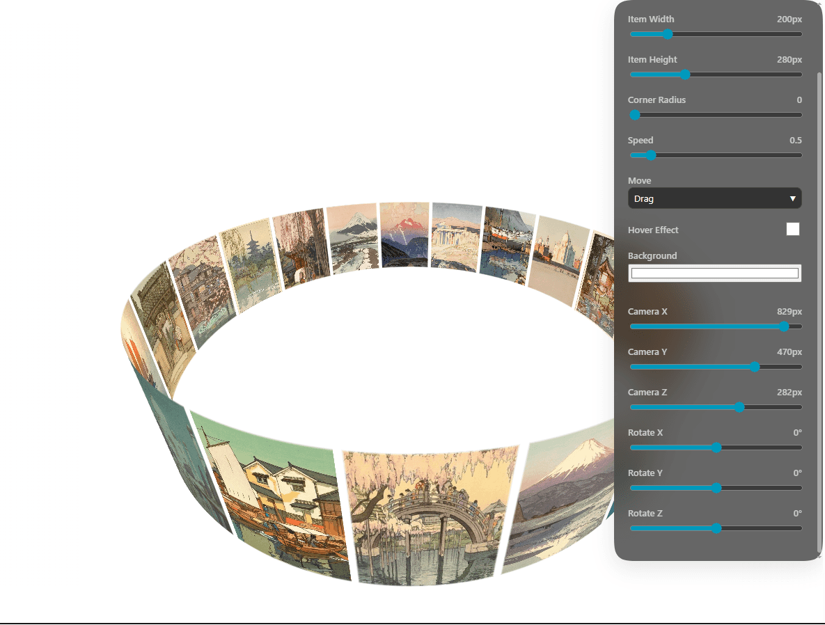 3D Rotating Gallery