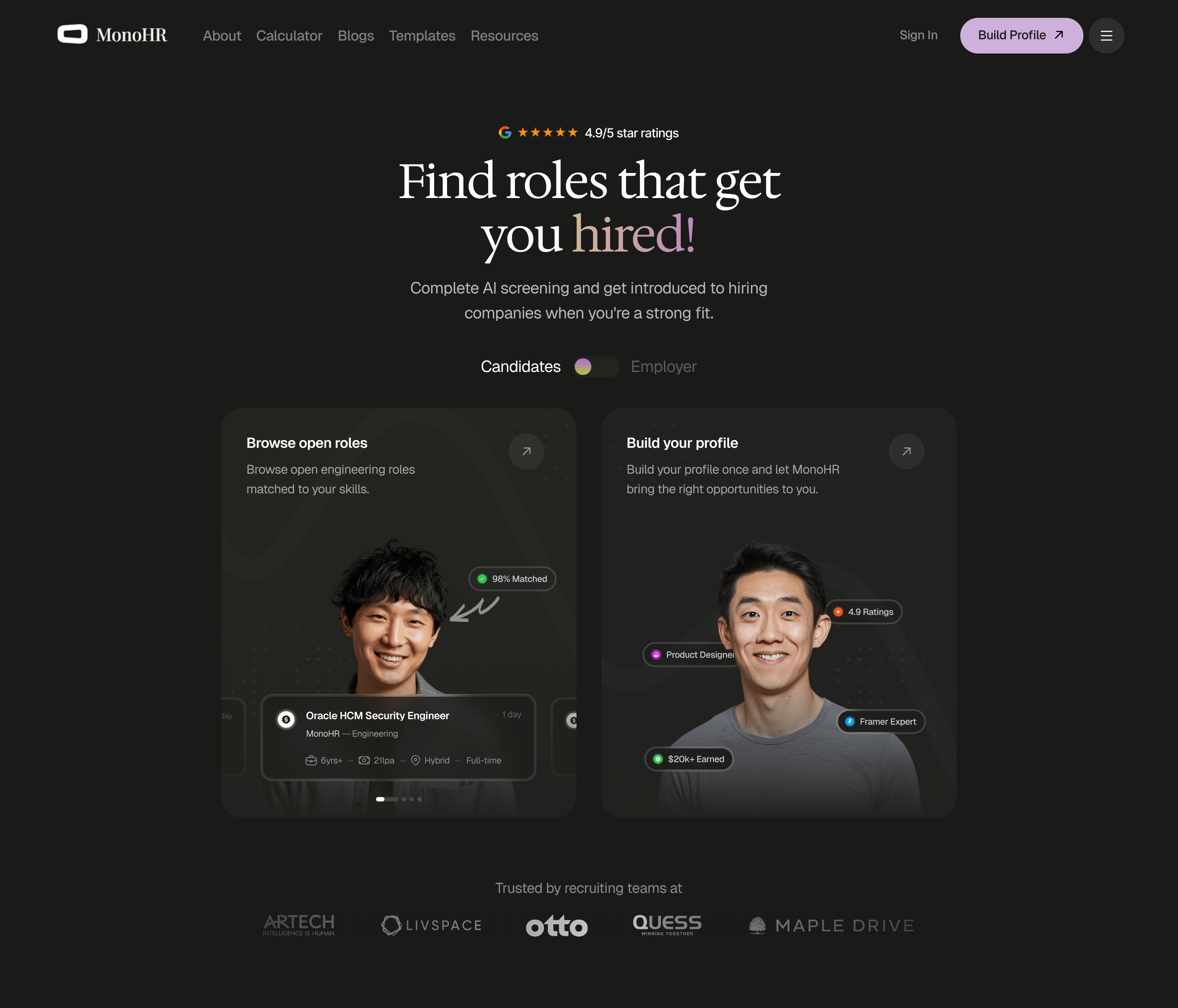 🤌 Redesigned the AI-sloppy hero section for Monohr.If your hero section looks AI-generated and isn't converting, let's fix that. 👉 Book a free 30-min call and I'll show you exactly what's costing you conversions.