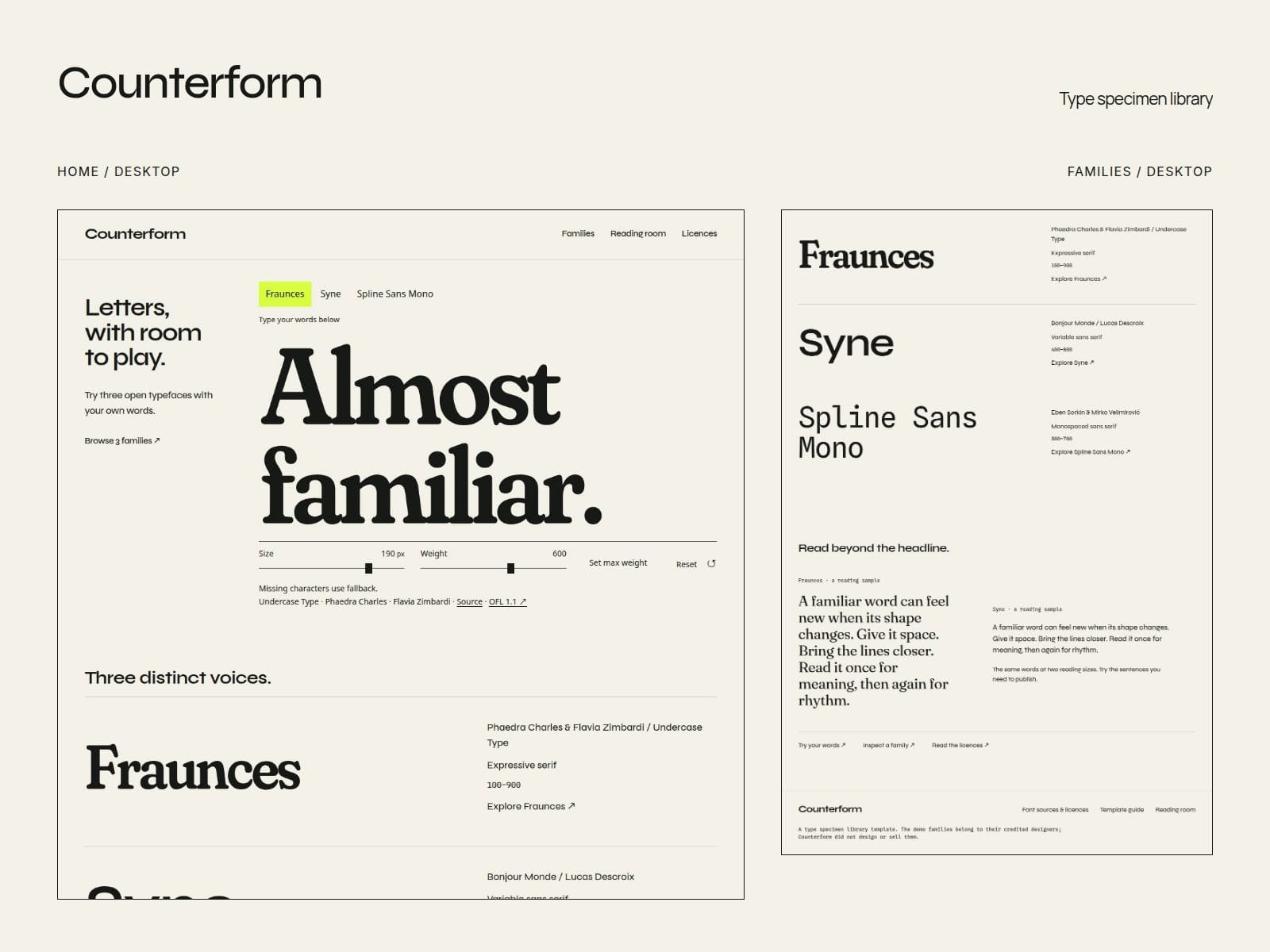 Counterform
