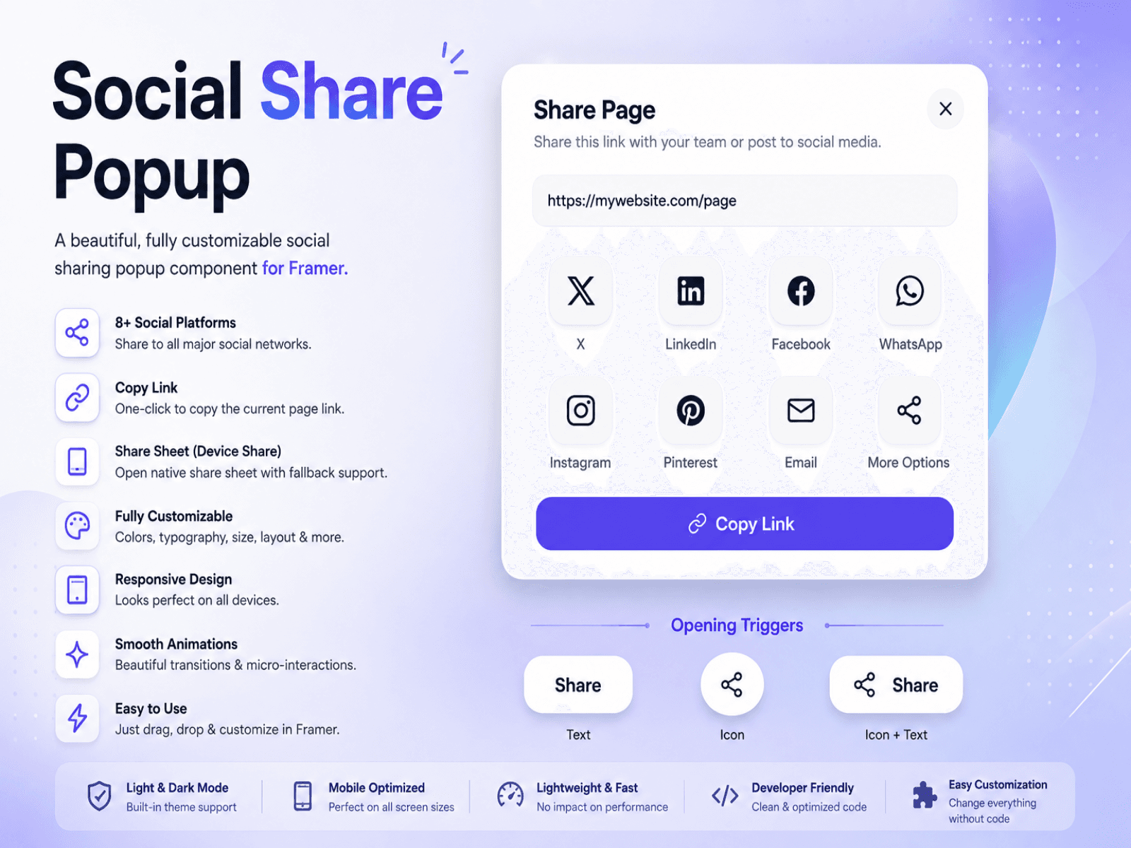 Social Share Popup