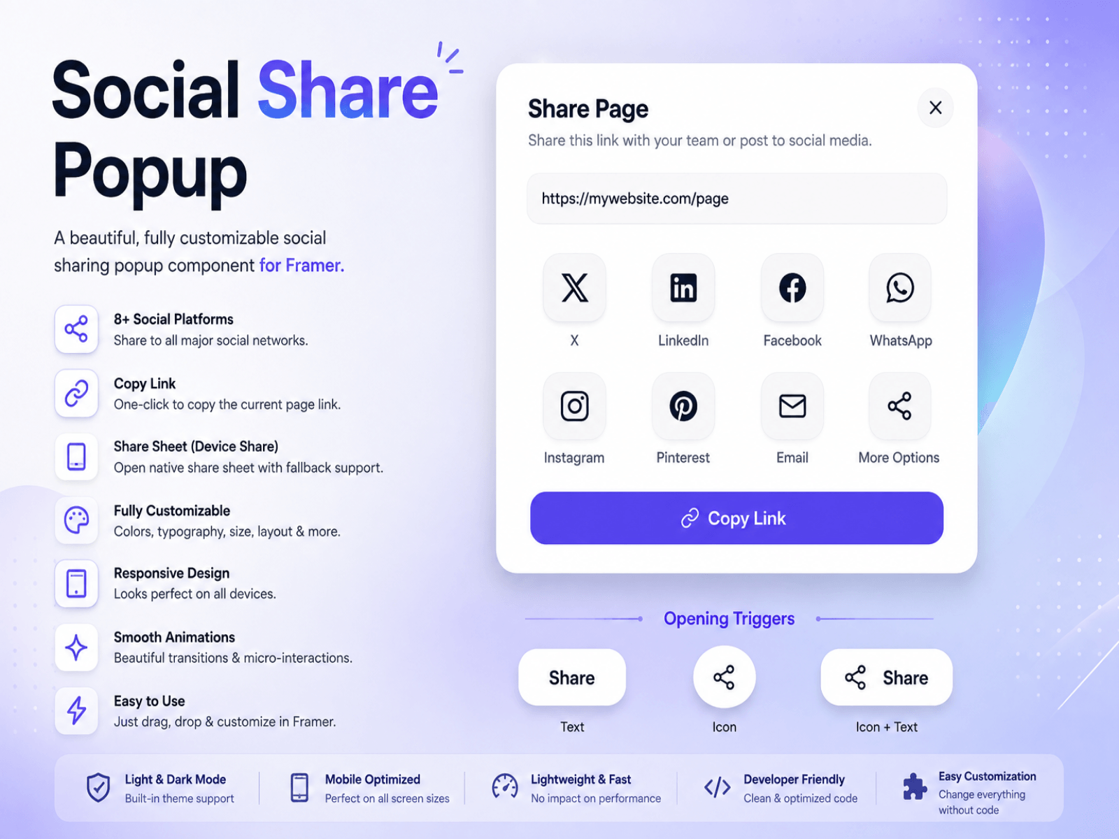 Social Share Popup