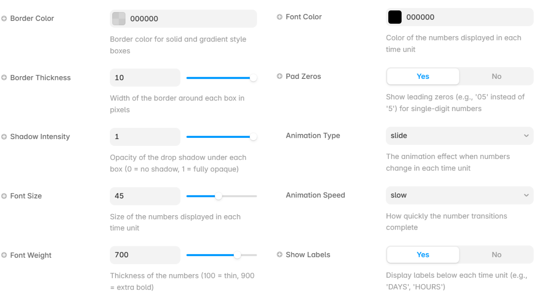 I published my Advanced Countdown component yesterday and got a few questions about its property controls so I wanted to share a quick overview.I’ve attached screenshots of all the property controls below so you can easily see what’s available and understand how much you can customize from date settings and layouts to colors, animations, labels, separators and more.Live Preview → advanced-countdown.framer.websiteGet Advanced Countdown Framer Component →Hope the screenshots make everything clear! 🙌
