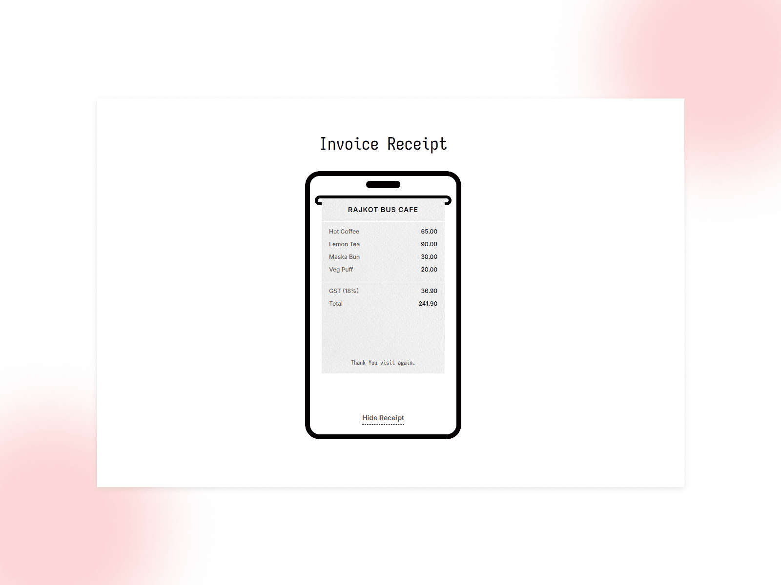 Invoice Receipt