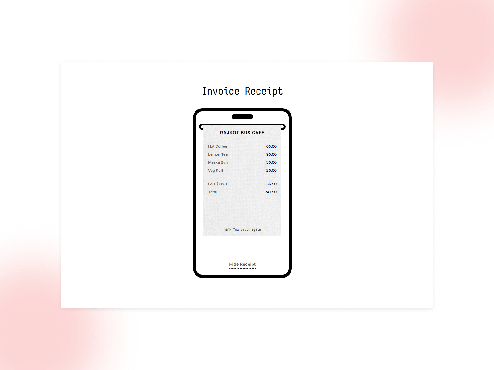 Invoice Receipt