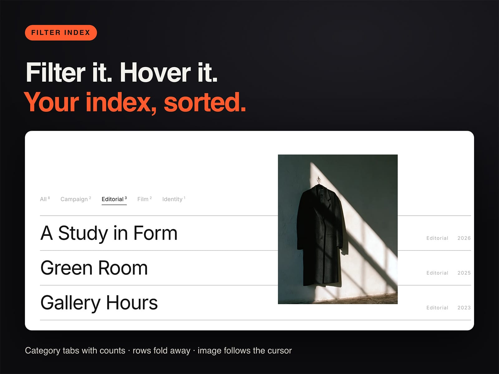 Filter Index