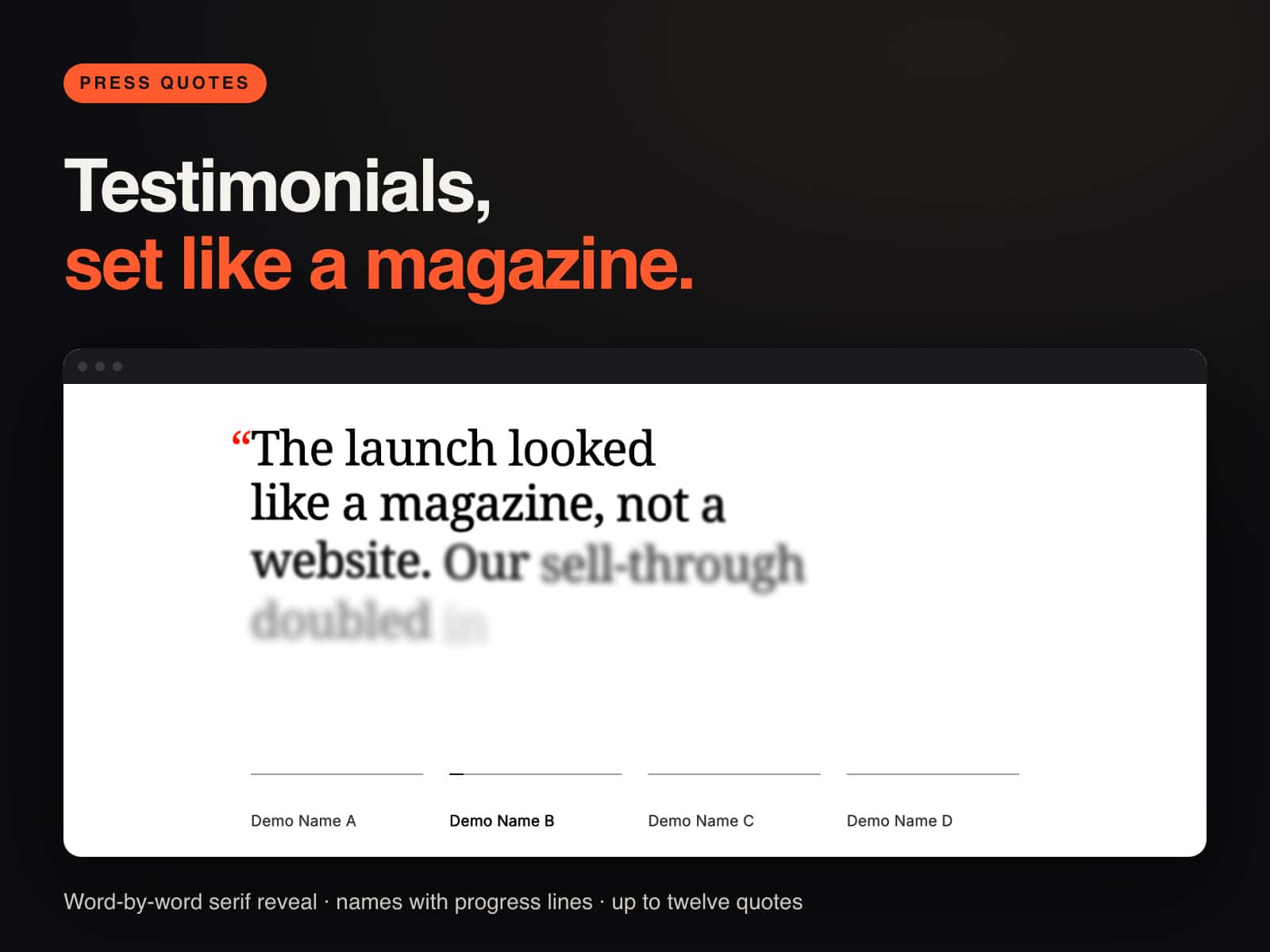 Press Quotes