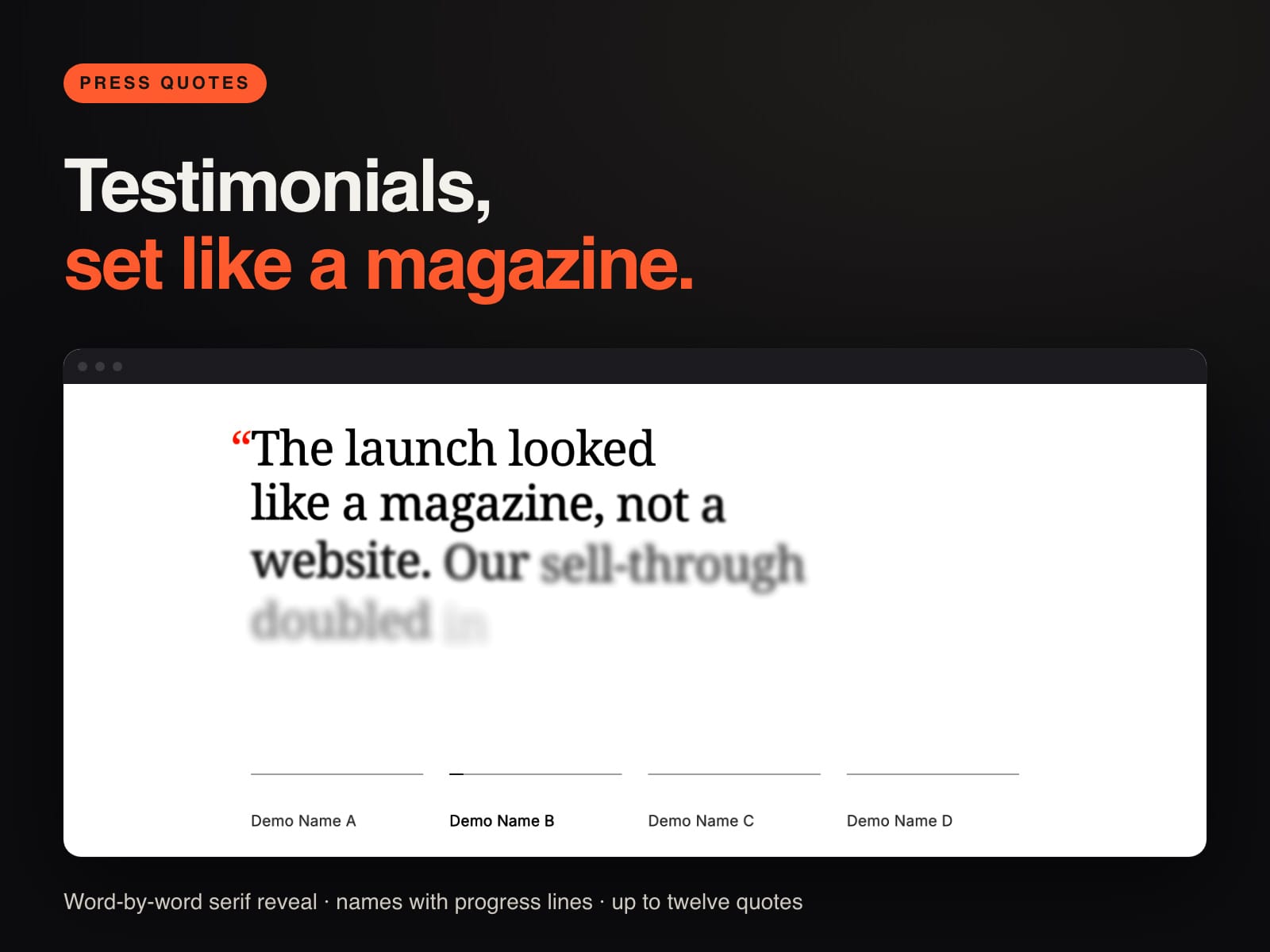 Press Quotes