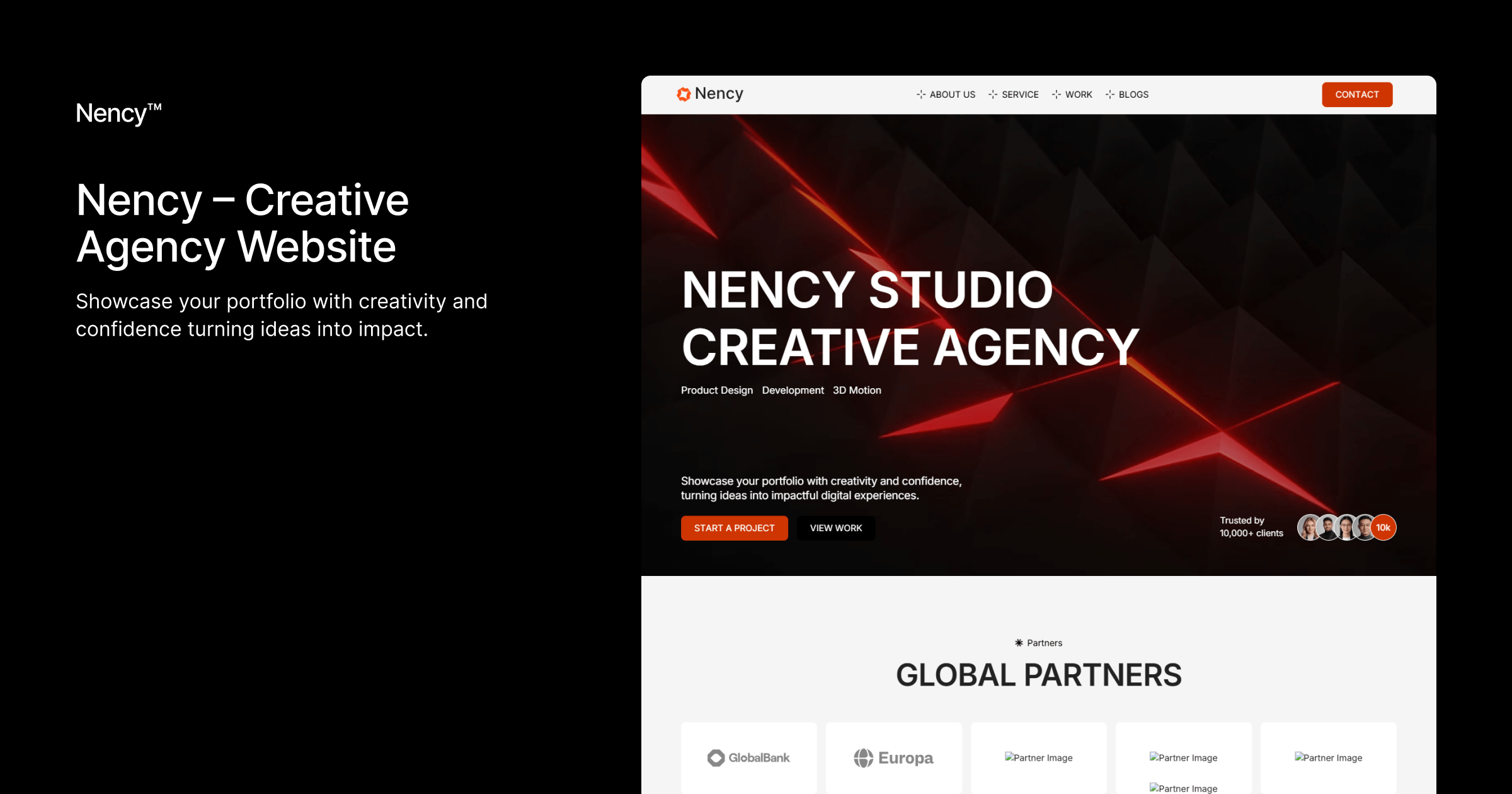 Nency Studio is a premium Framer template designed for creative agencies, design studios, branding firms, freelancers, and digital professionals who want to showcase their work with confidence.