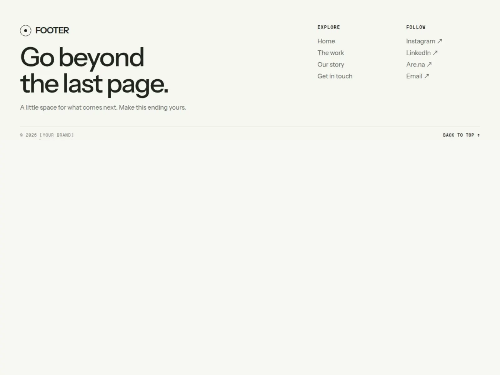 Ink Reveal Footer
