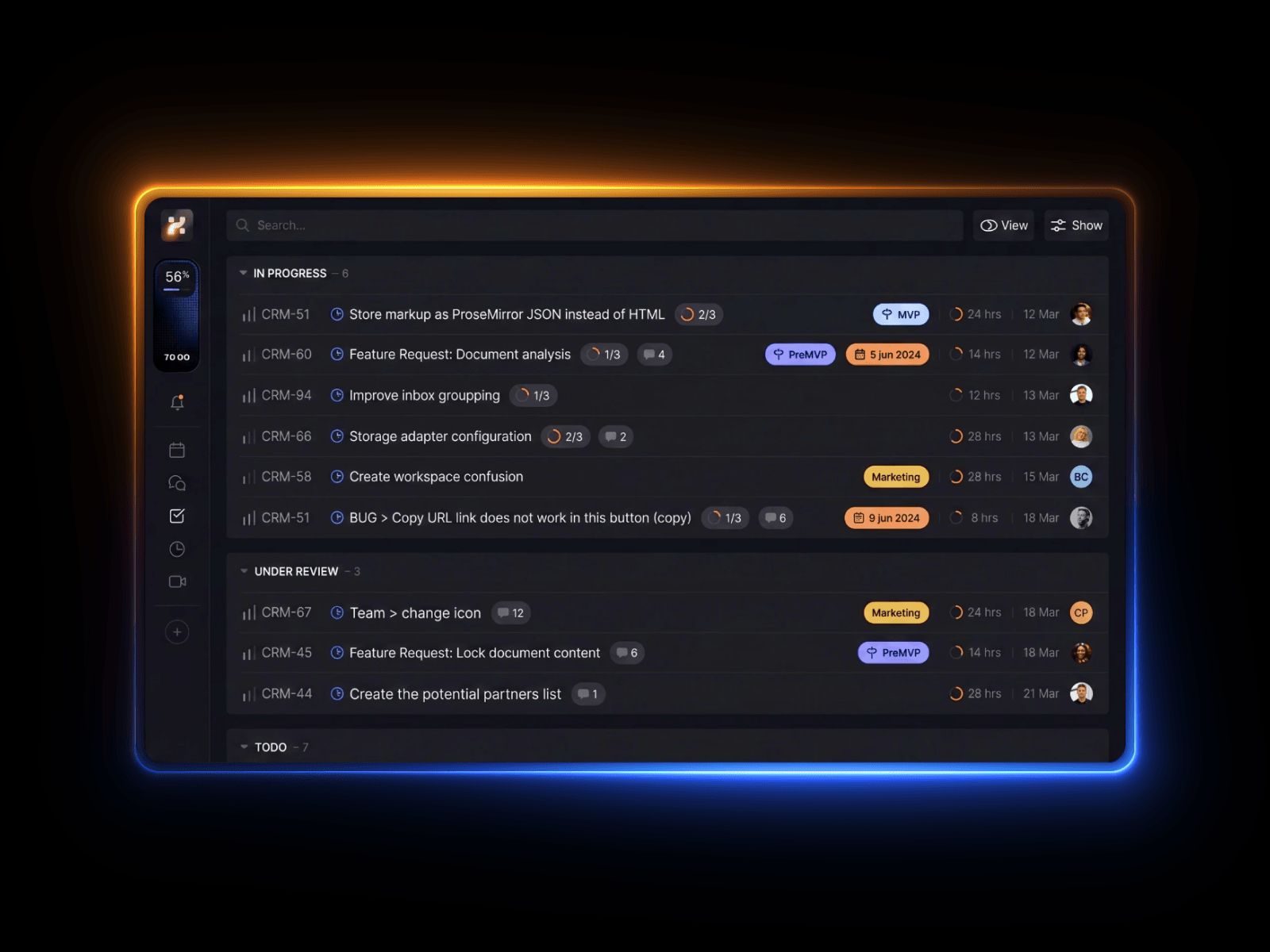 Light Glow UI
