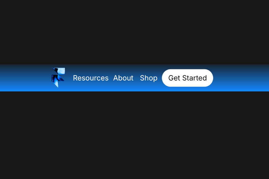 Blue Gradient Navbar