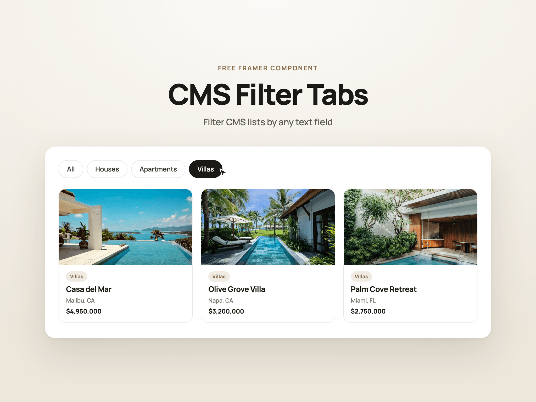 CMS Filter Tabs