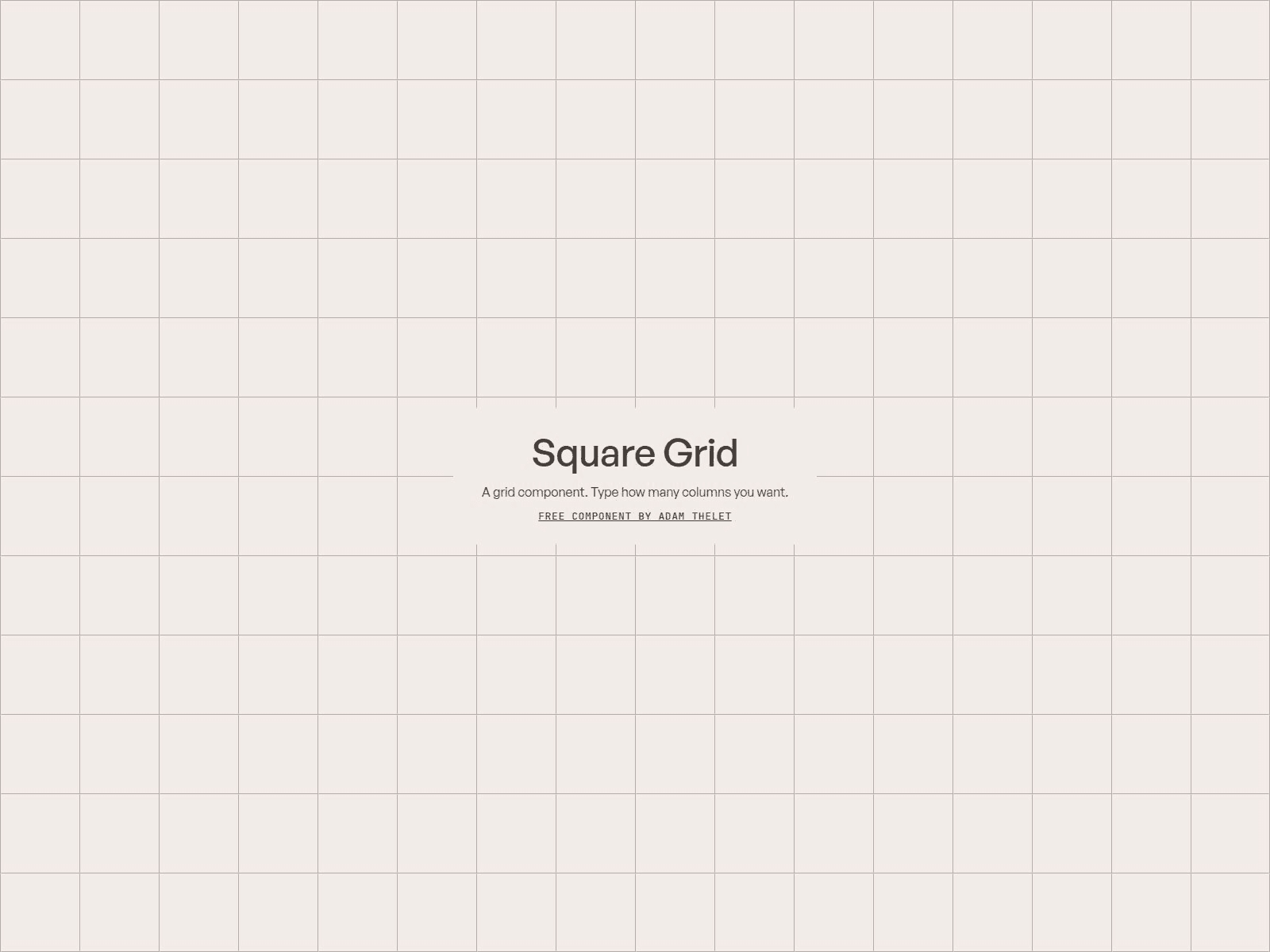 Scaling Square Grid