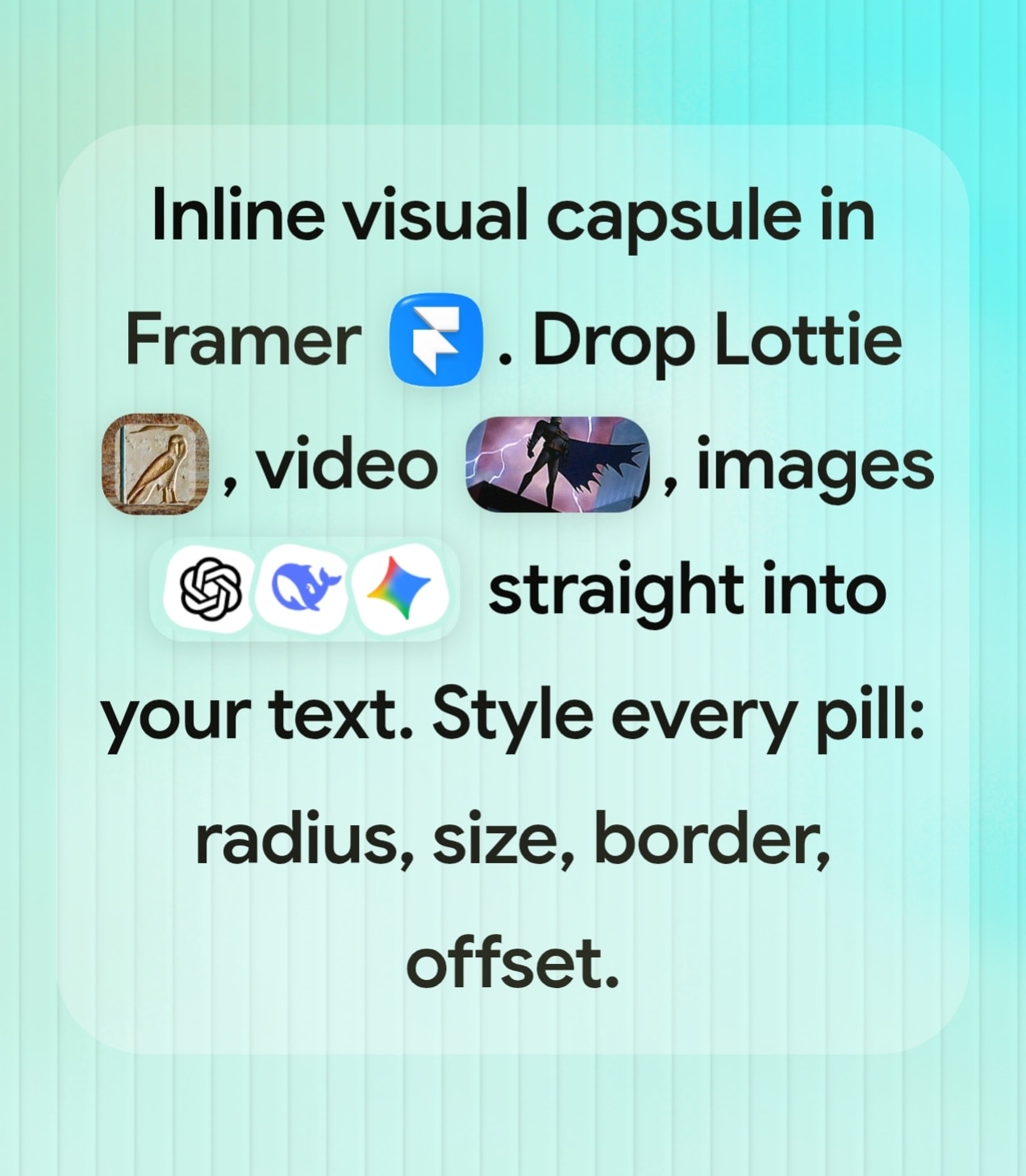 Inline visuals text