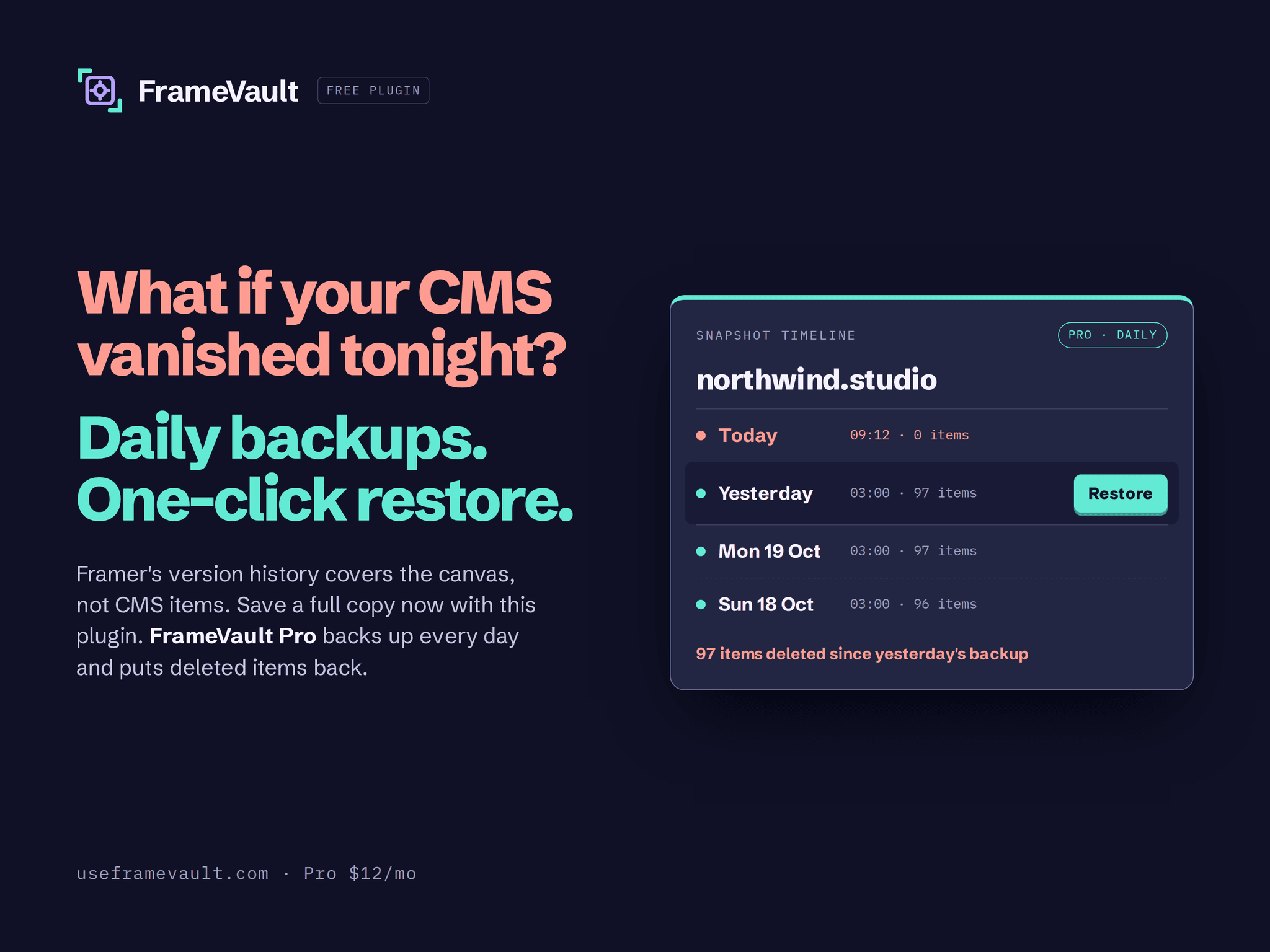FrameVault Backup