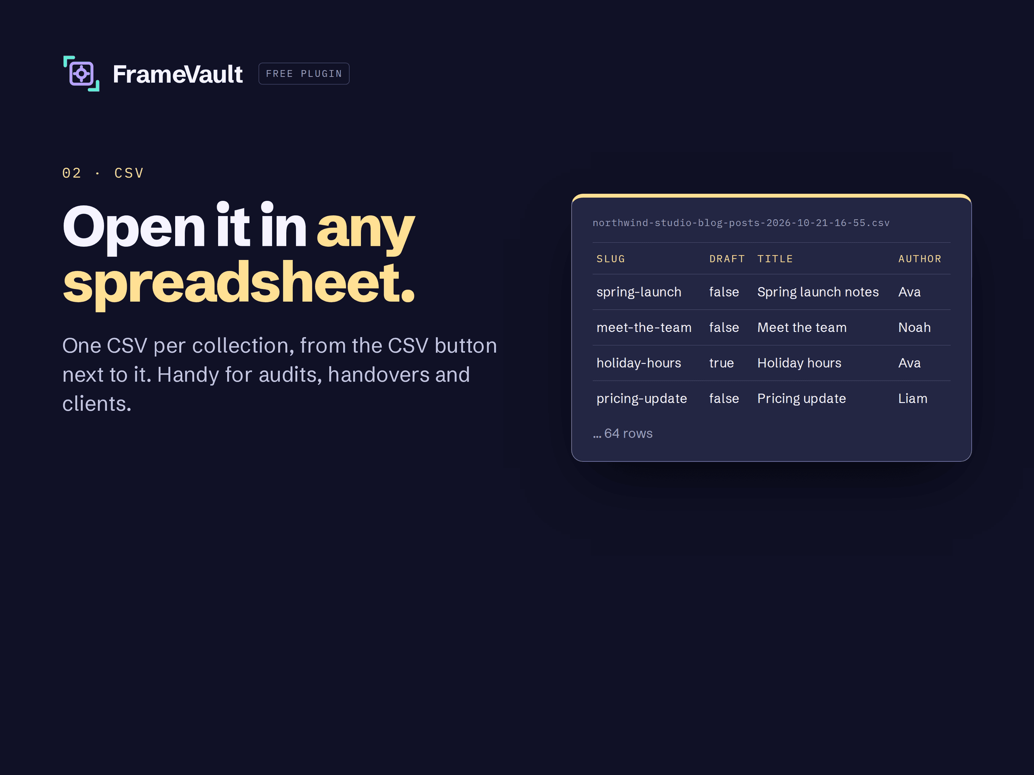 FrameVault Backup