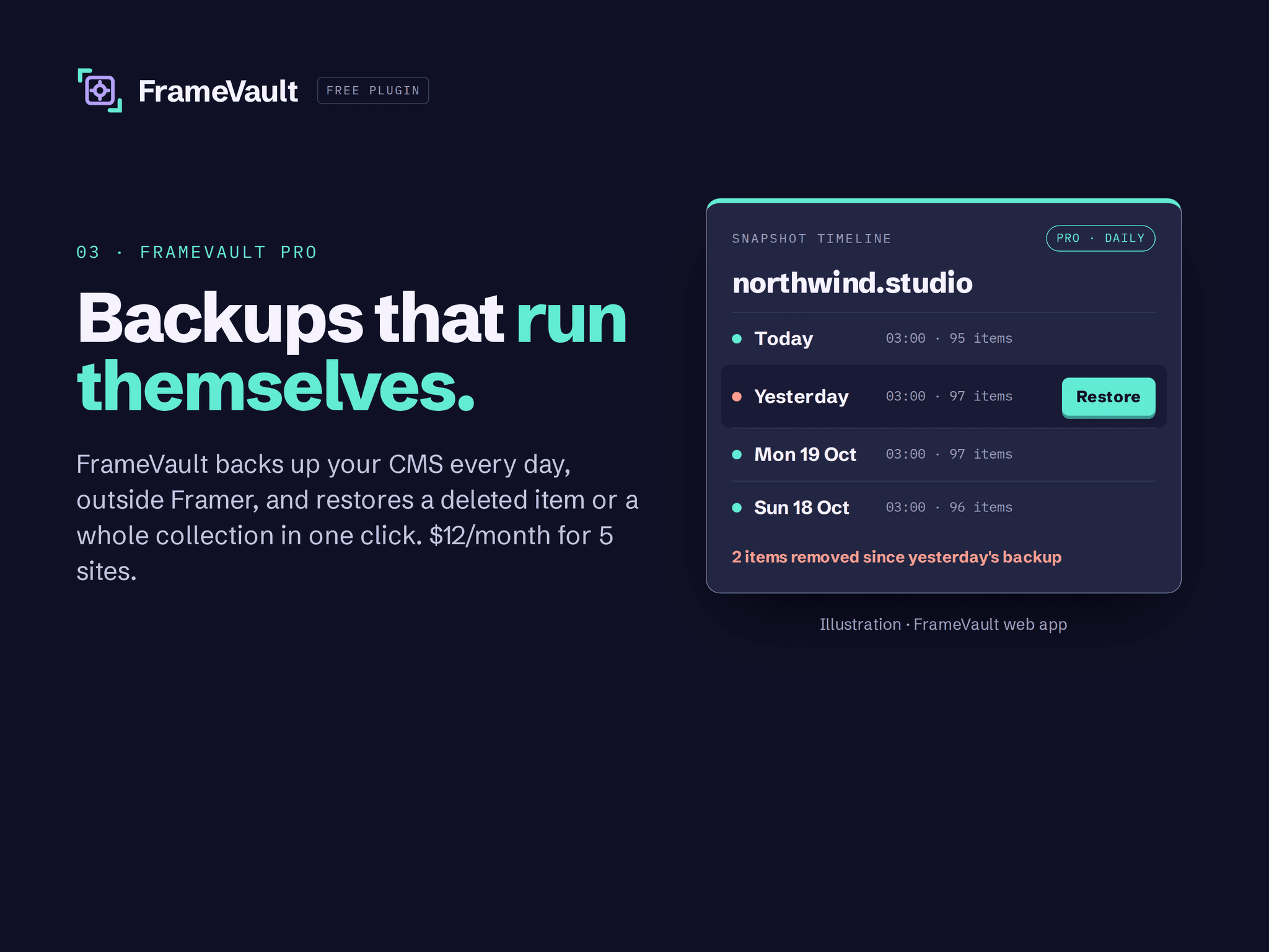 FrameVault Backup