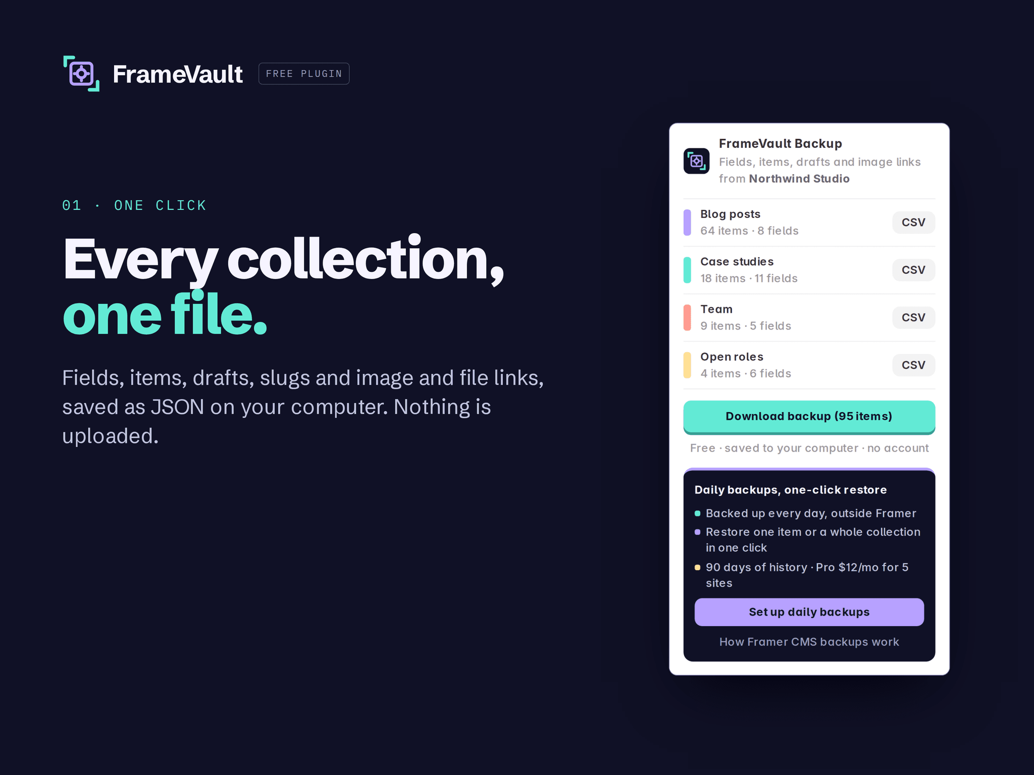 FrameVault Backup