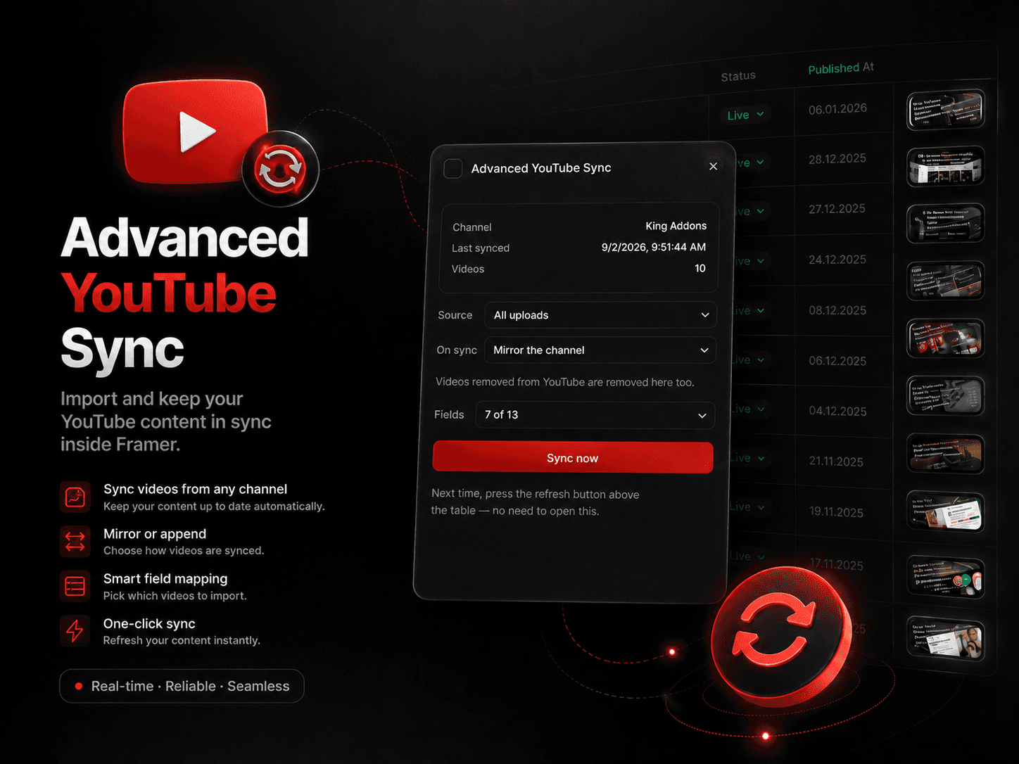 Advanced YouTube Sync