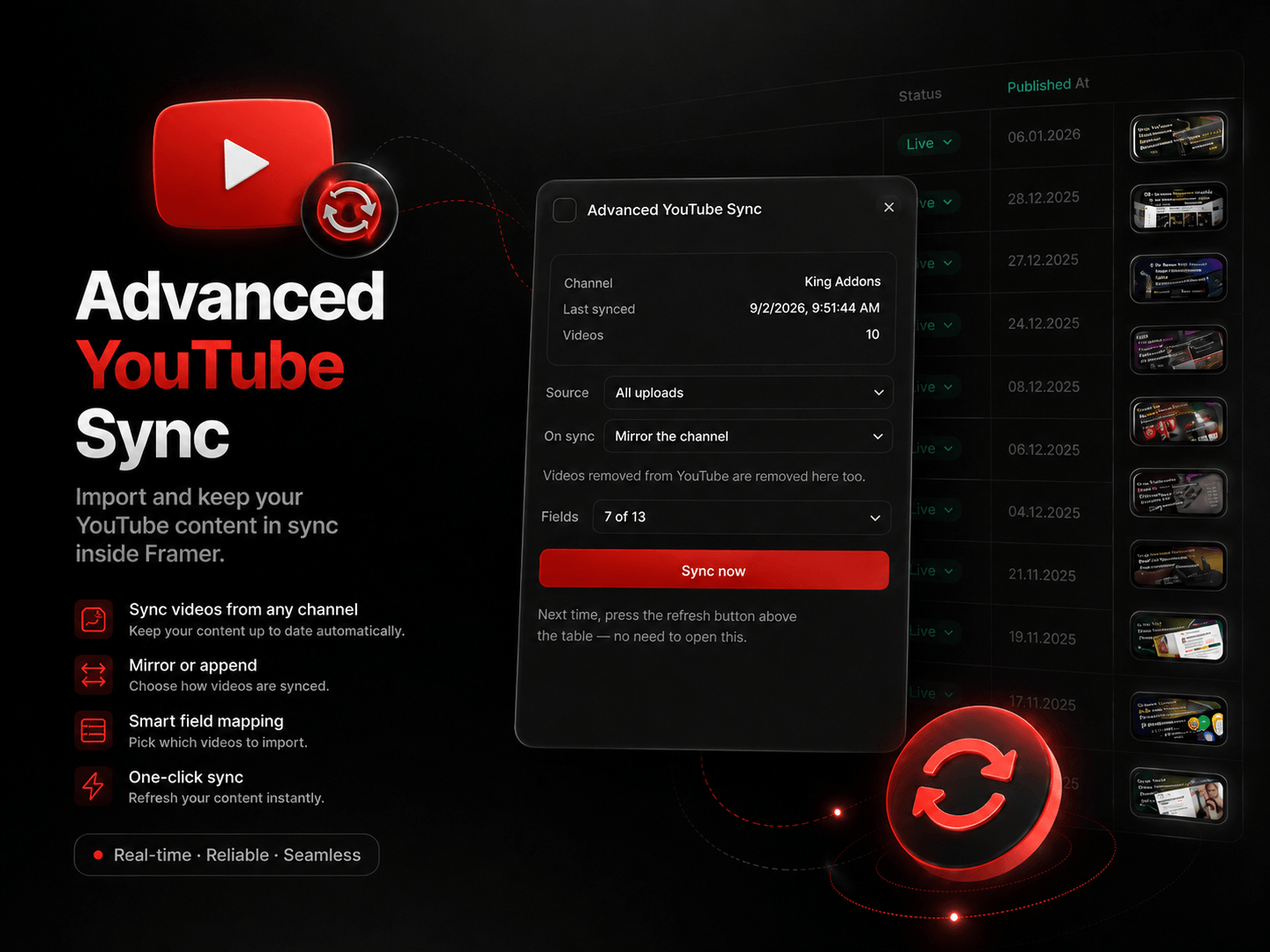 Advanced YouTube Sync