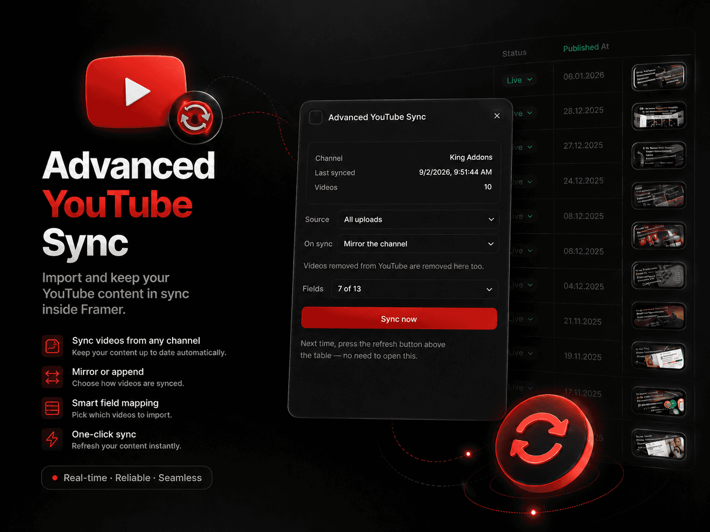 Advanced YouTube Sync