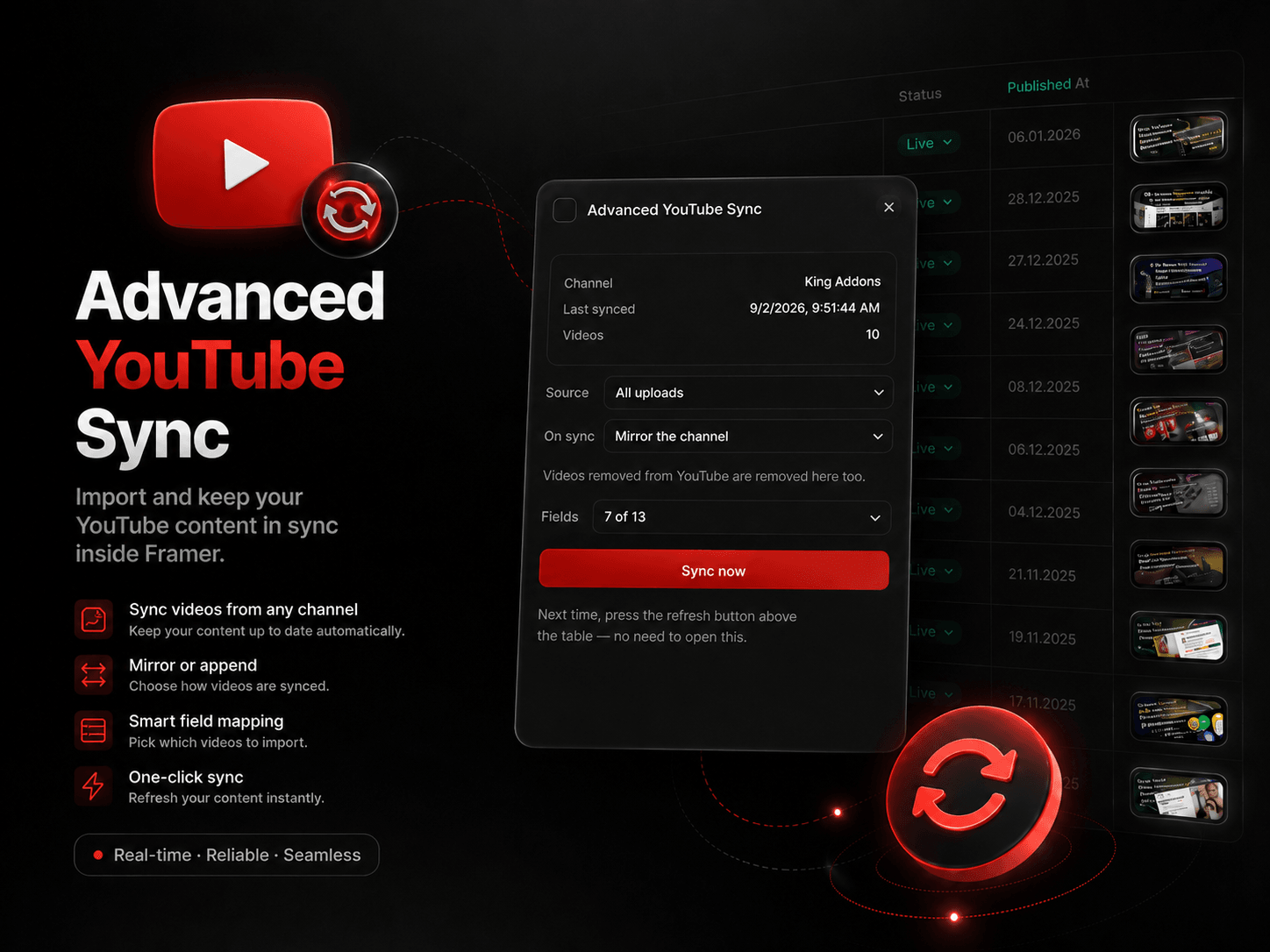 Advanced YouTube Sync