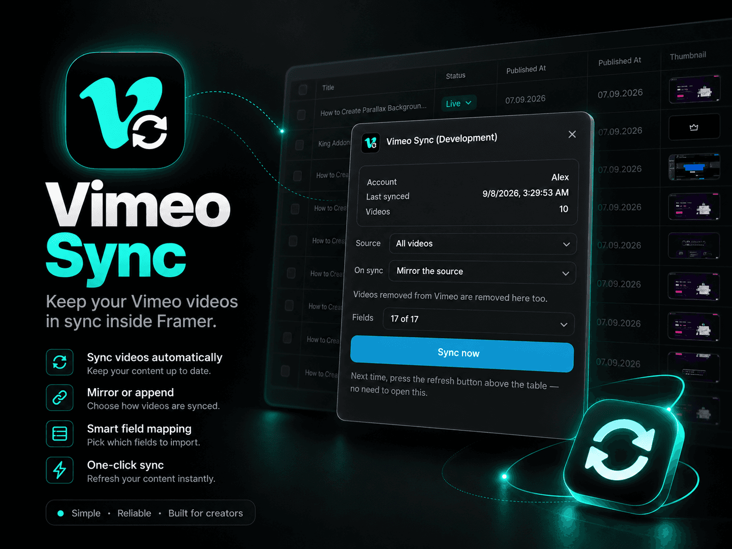Vimeo Sync