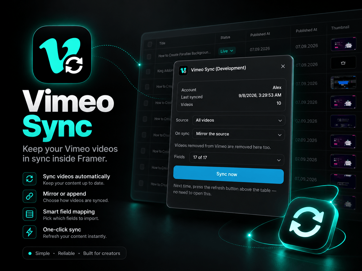 Vimeo Sync