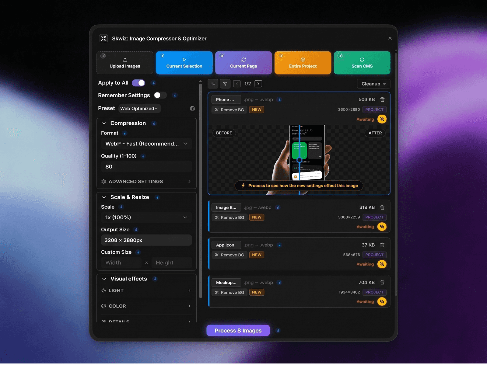 Skwiz: Image Compressor & Optimizer