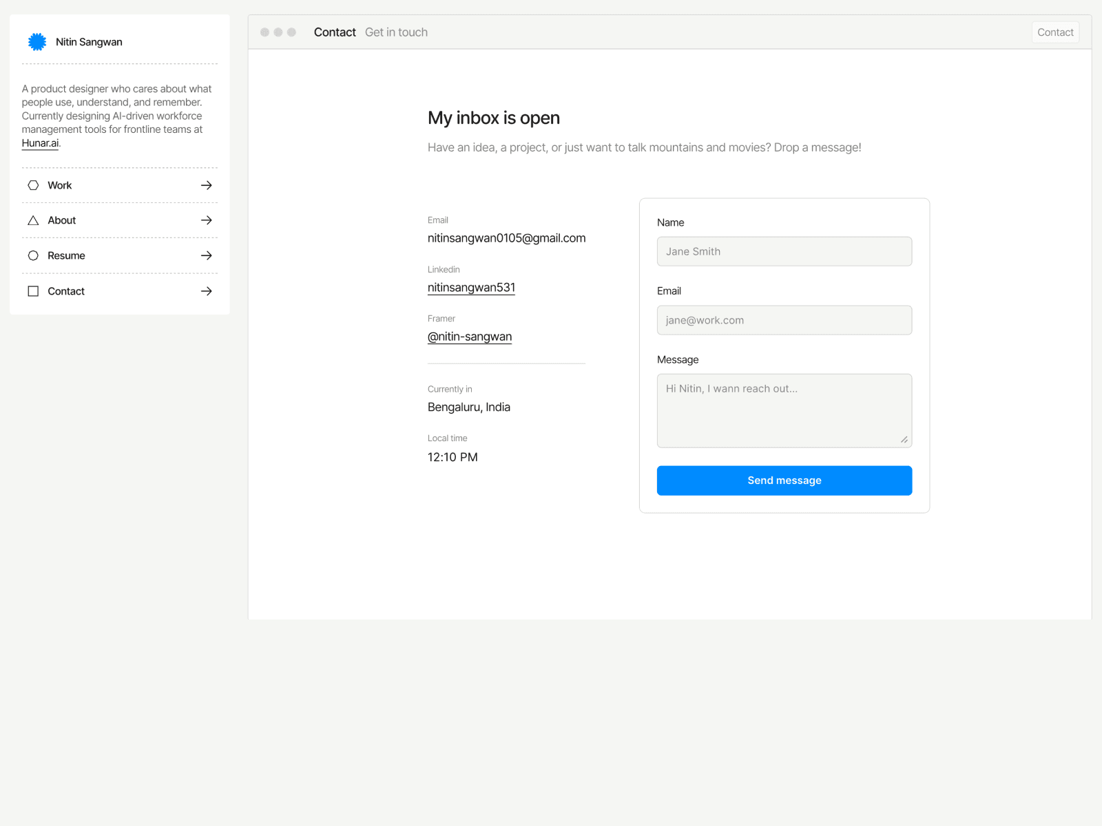 Nitin's Portfolio