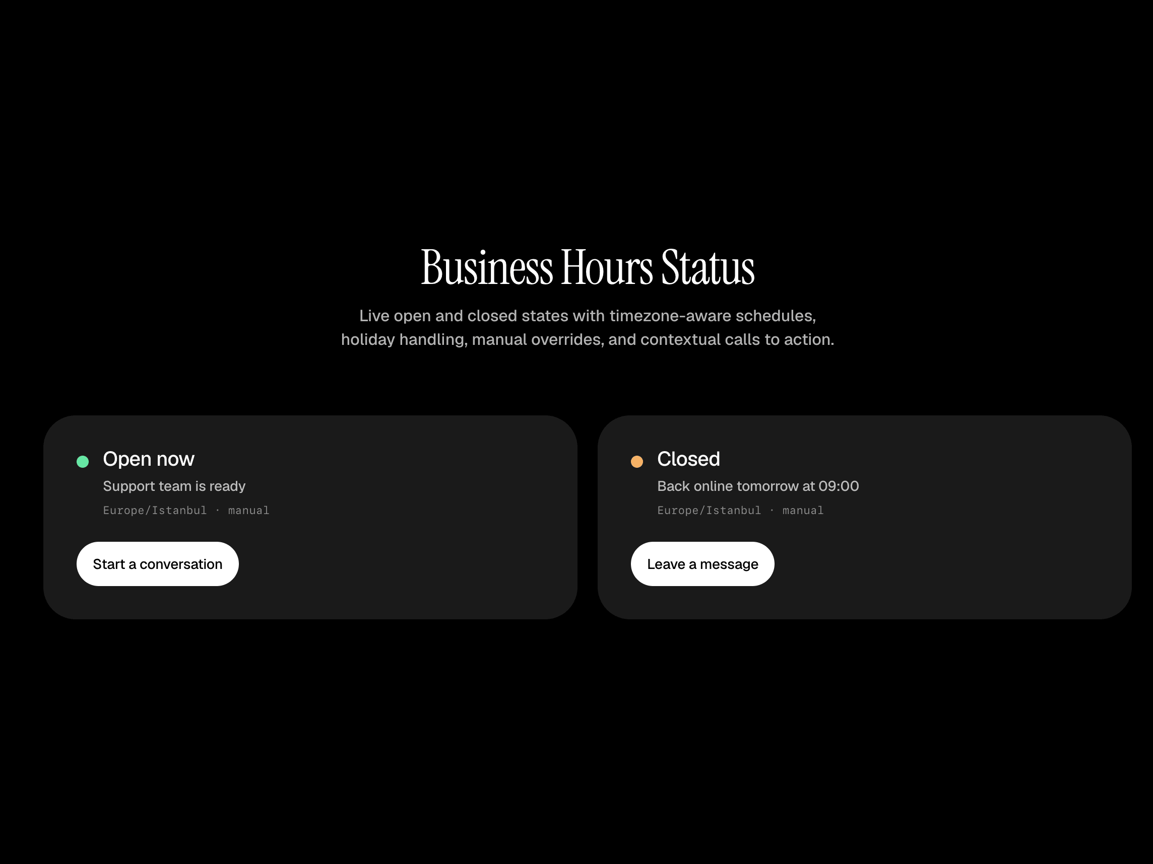 Business Hours State