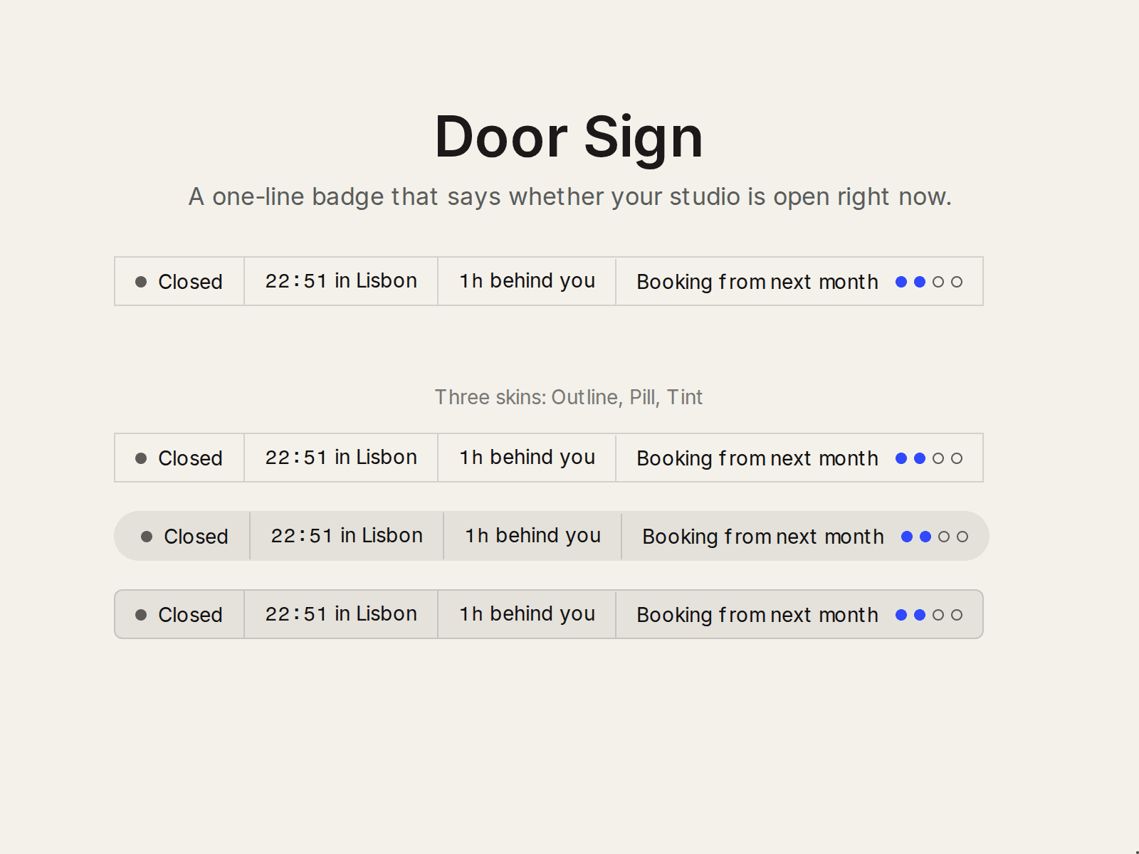 Door Sign