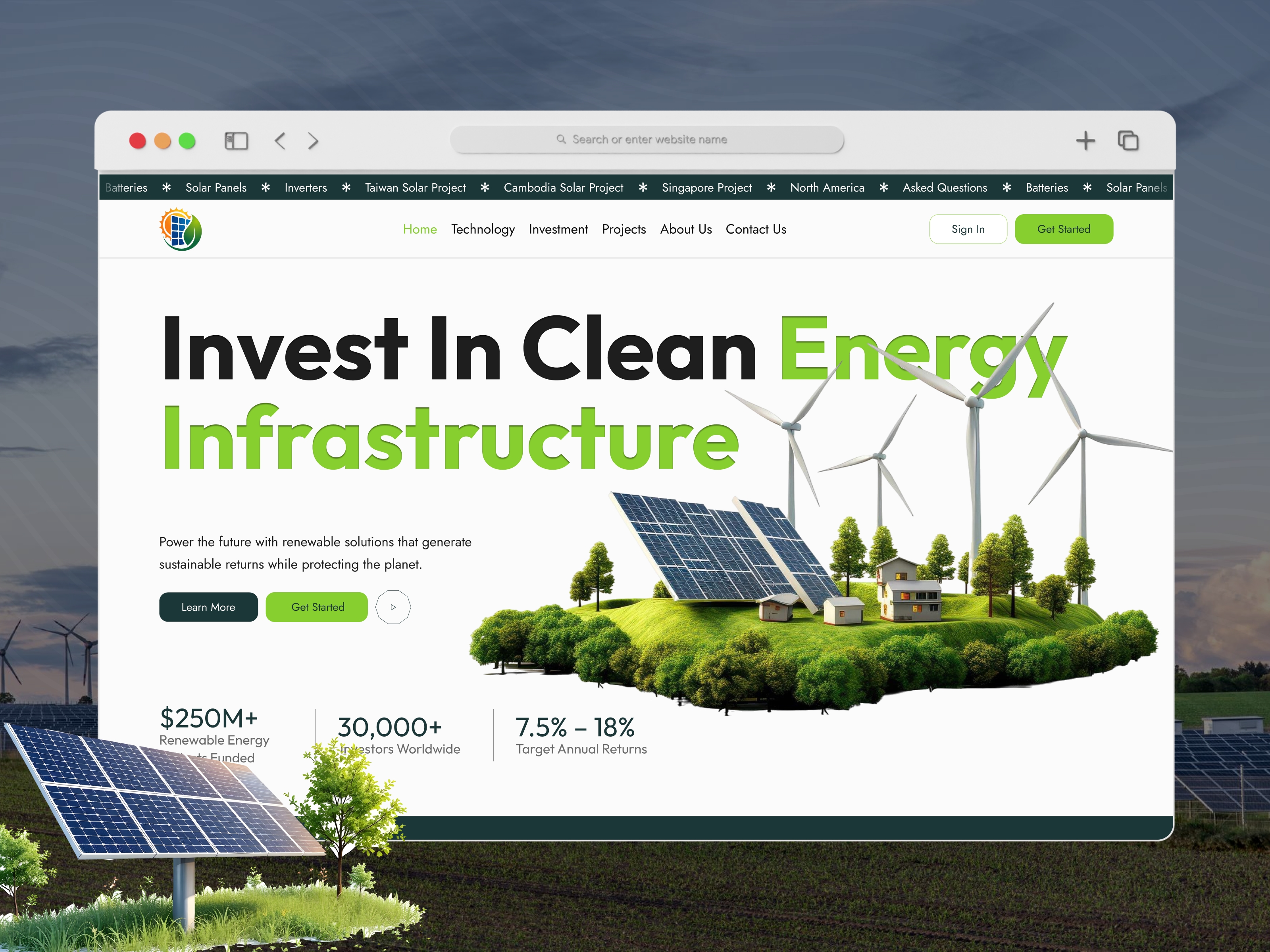 ☀⚡ Powering a Greener Future – Solar-Powered Website Design & Development using @Framer 💻🌱We design clean, modern, and conversion-focused websites for solar energy companies, renewable energy providers, solar installers, sustainable technology brands, and green energy businesses. Our websites combine eco-friendly visuals with intuitive UI/UX — featuring solar solutions, residential and commercial services, energy savings calculators, project showcases, installation processes, financing options, quote request forms, customer testimonials, service areas, and fully responsive layouts. Whether you offer rooftop solar, commercial solar systems, solar battery storage, off-grid solutions, or renewable energy consulting, we create digital experiences that build trust, generate qualified leads, and communicate the value of sustainable energy clearly. Built using @Framer our solutions are optimized for performance, lead generation, storytelling, and long-term business growth. Designed for sustainability. Built to generate more opportunities. ☀📲🚀📩 Want to view a full live Solar-Powered website demo? Message me now!