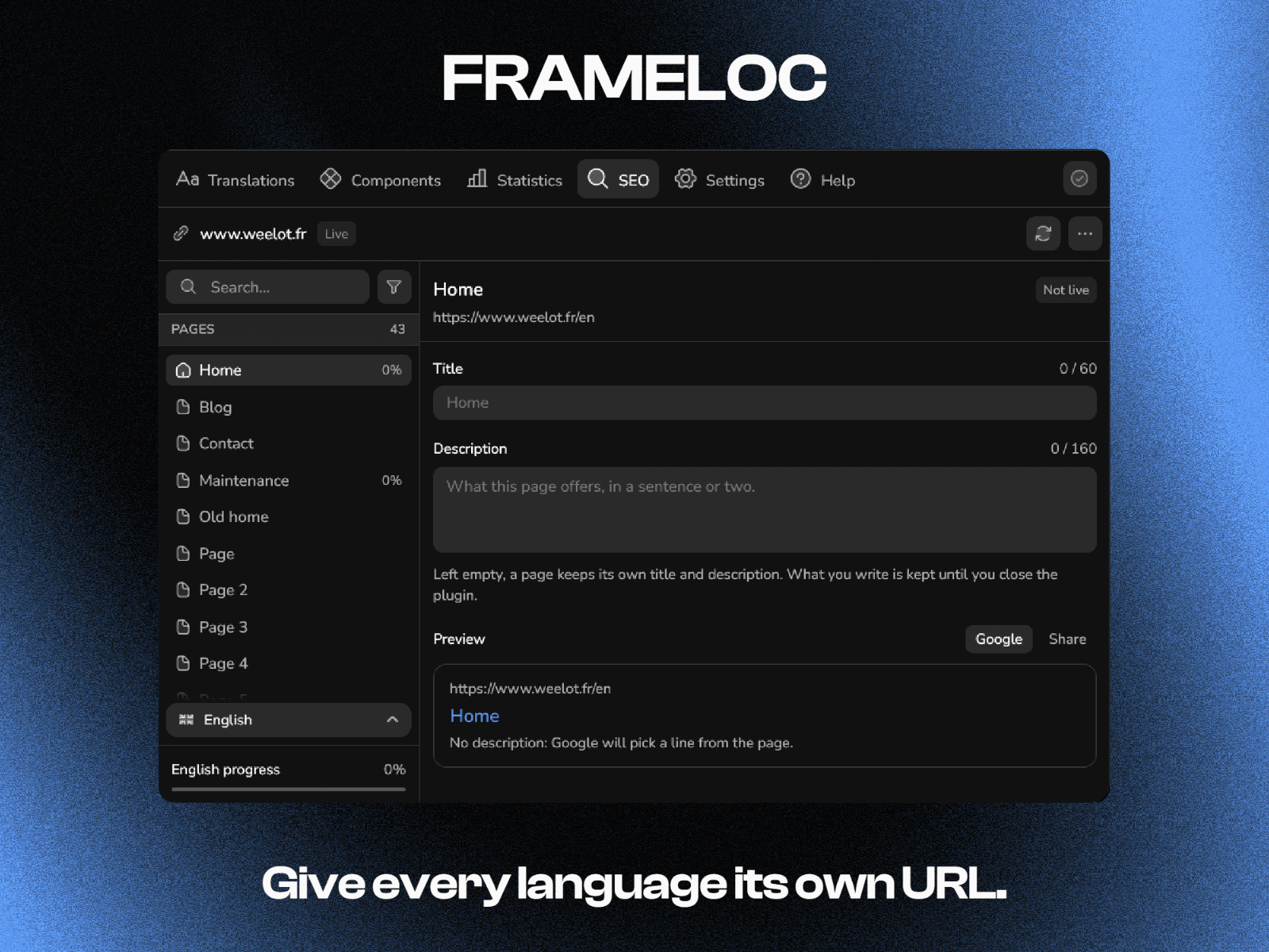 FrameLoc - Native Framer Translation