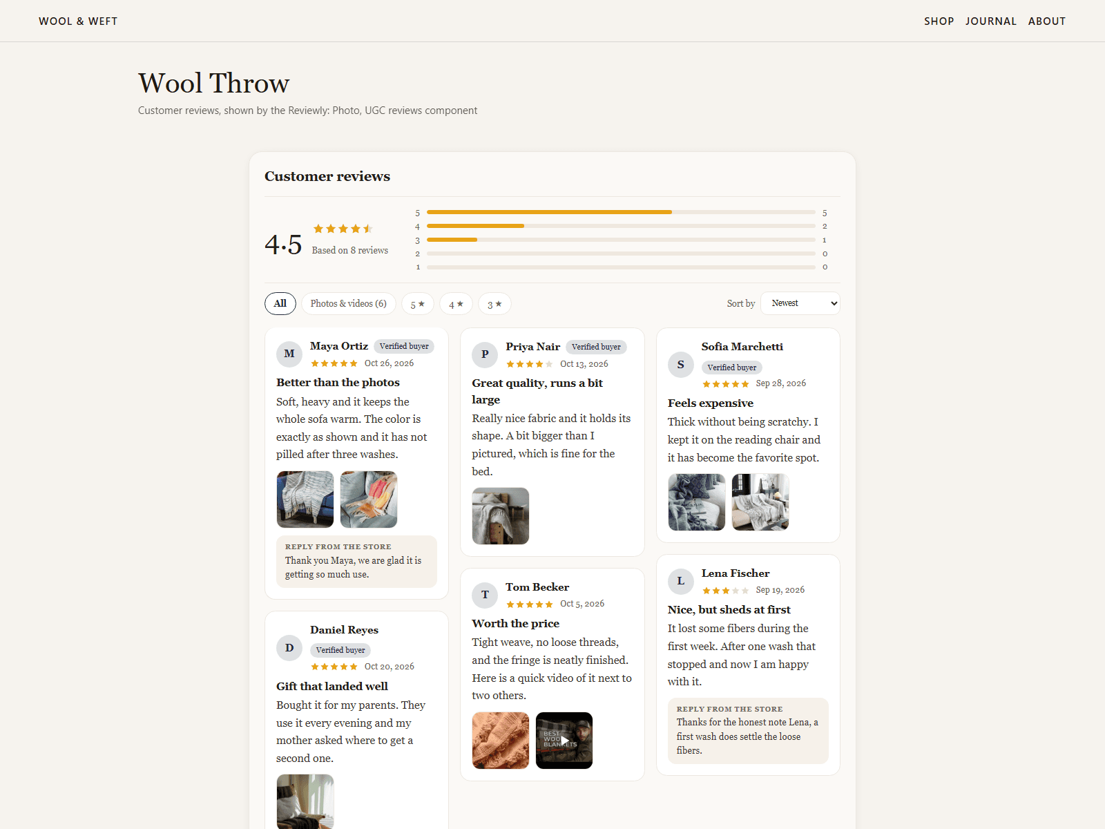Reviewly: Photo, UGC reviews