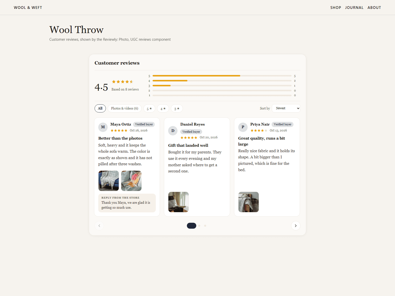 Reviewly: Photo, UGC reviews