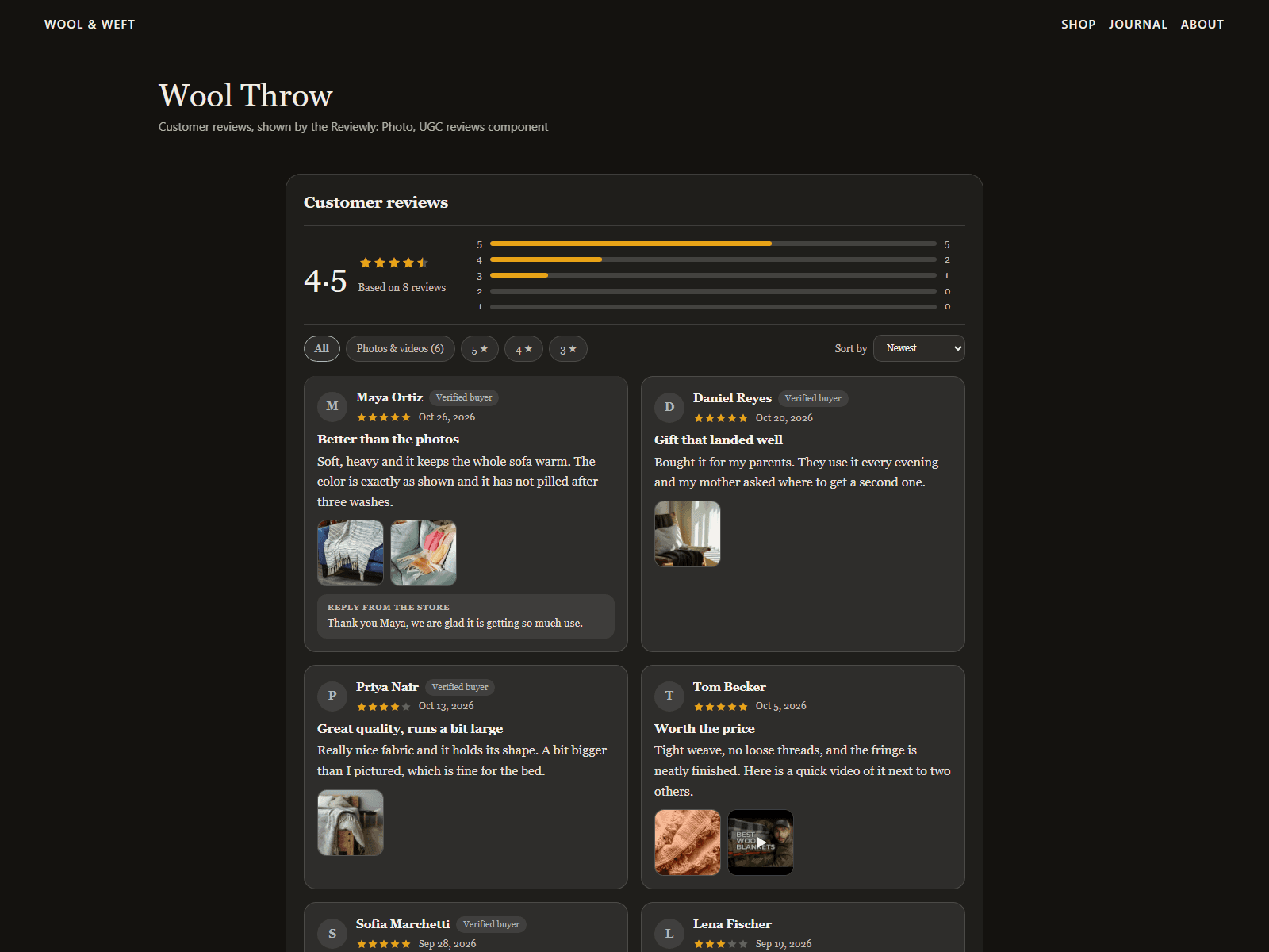 Reviewly: Photo, UGC reviews