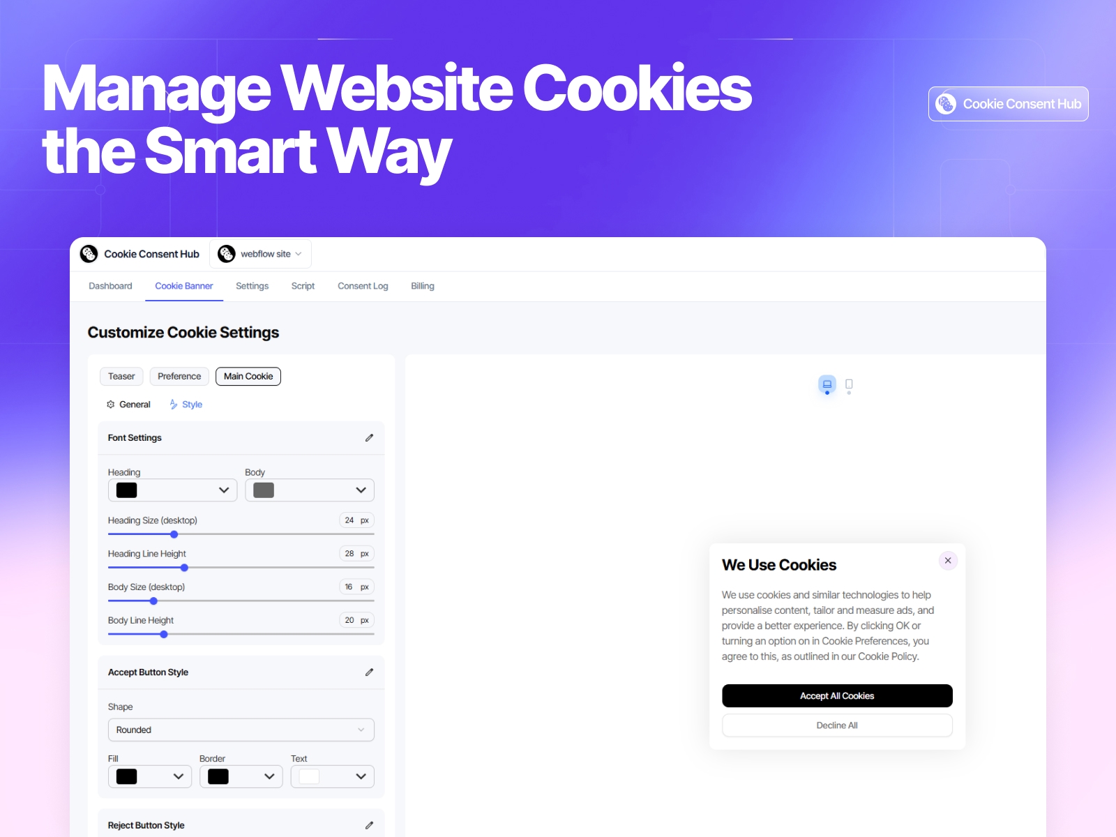 Cookie Consent Hub