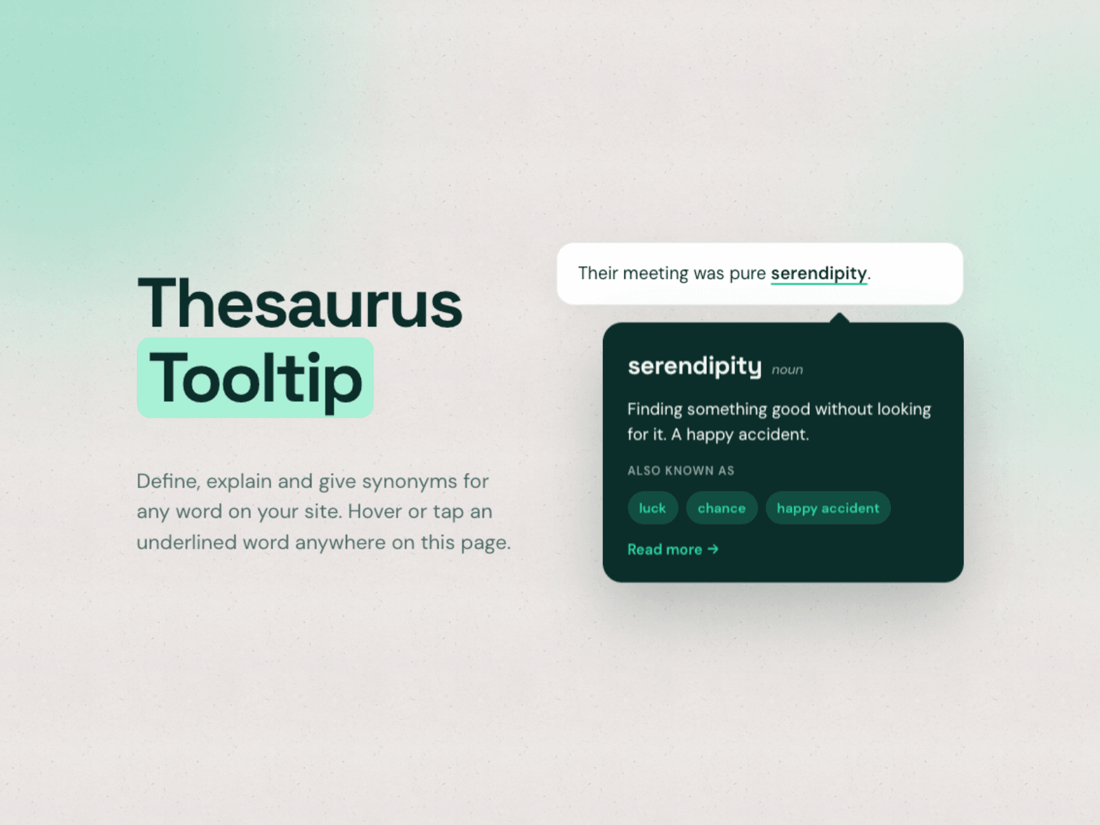 Thesaurus Tooltip