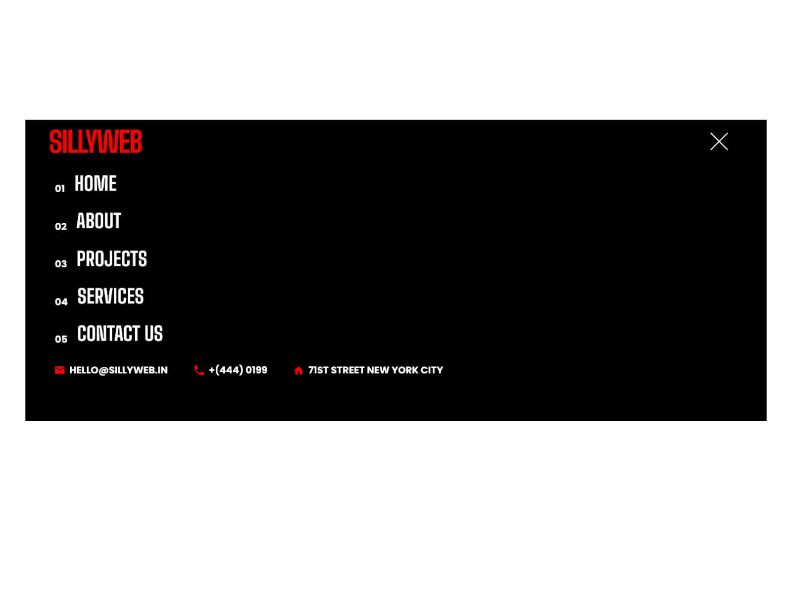 Navigation bar menu