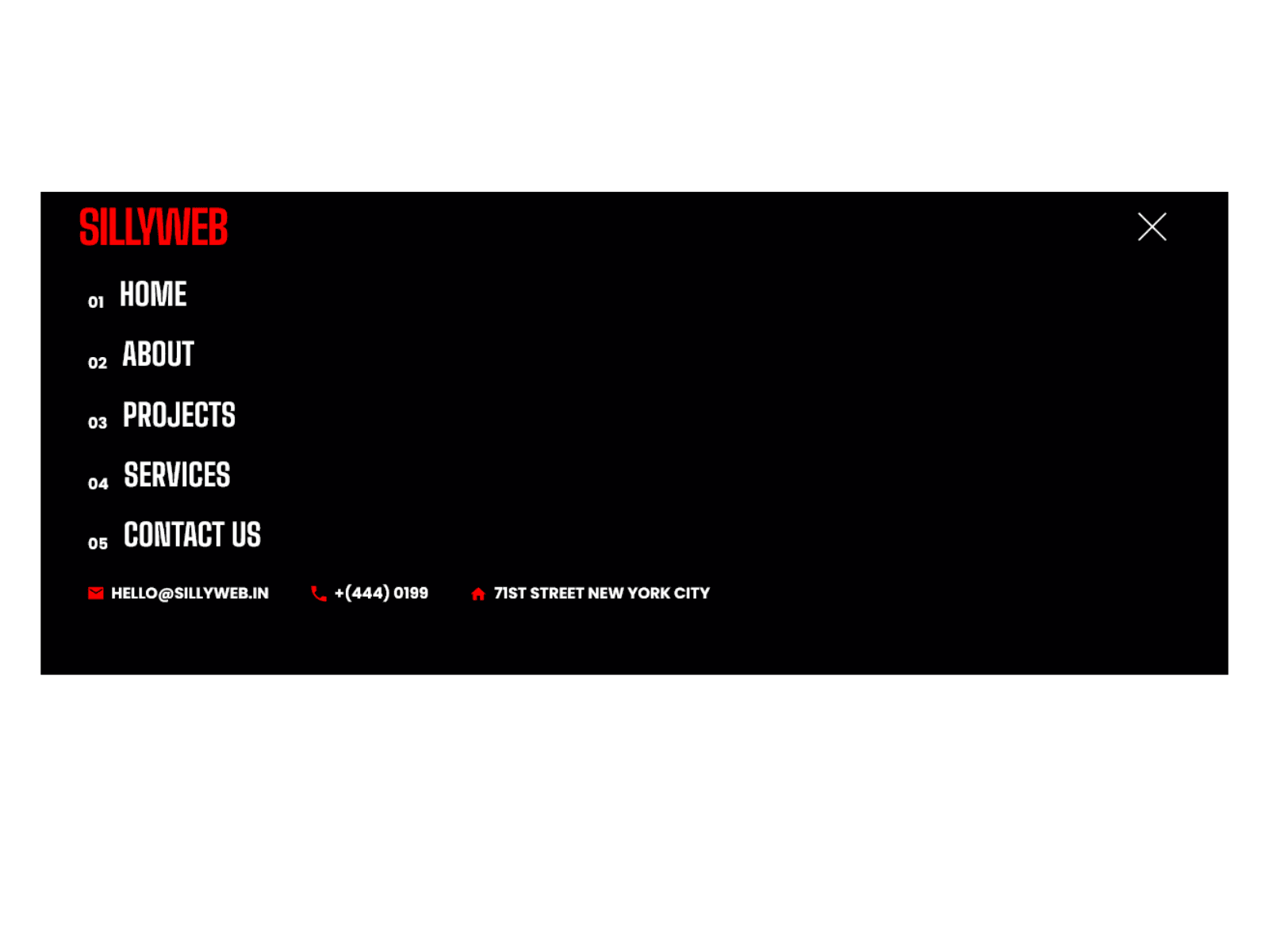 Navigation bar menu