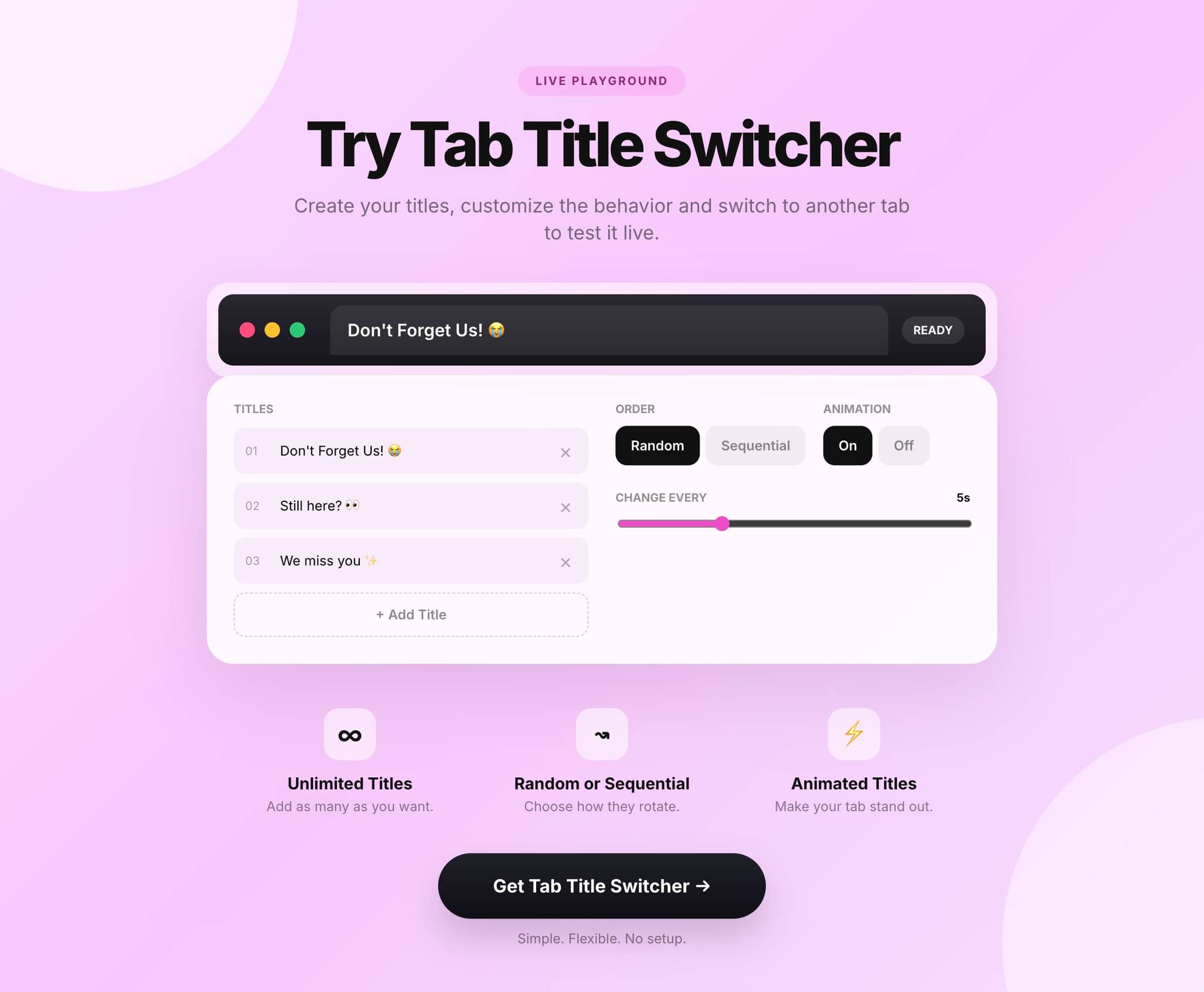 TAB TITLE SWITCHER