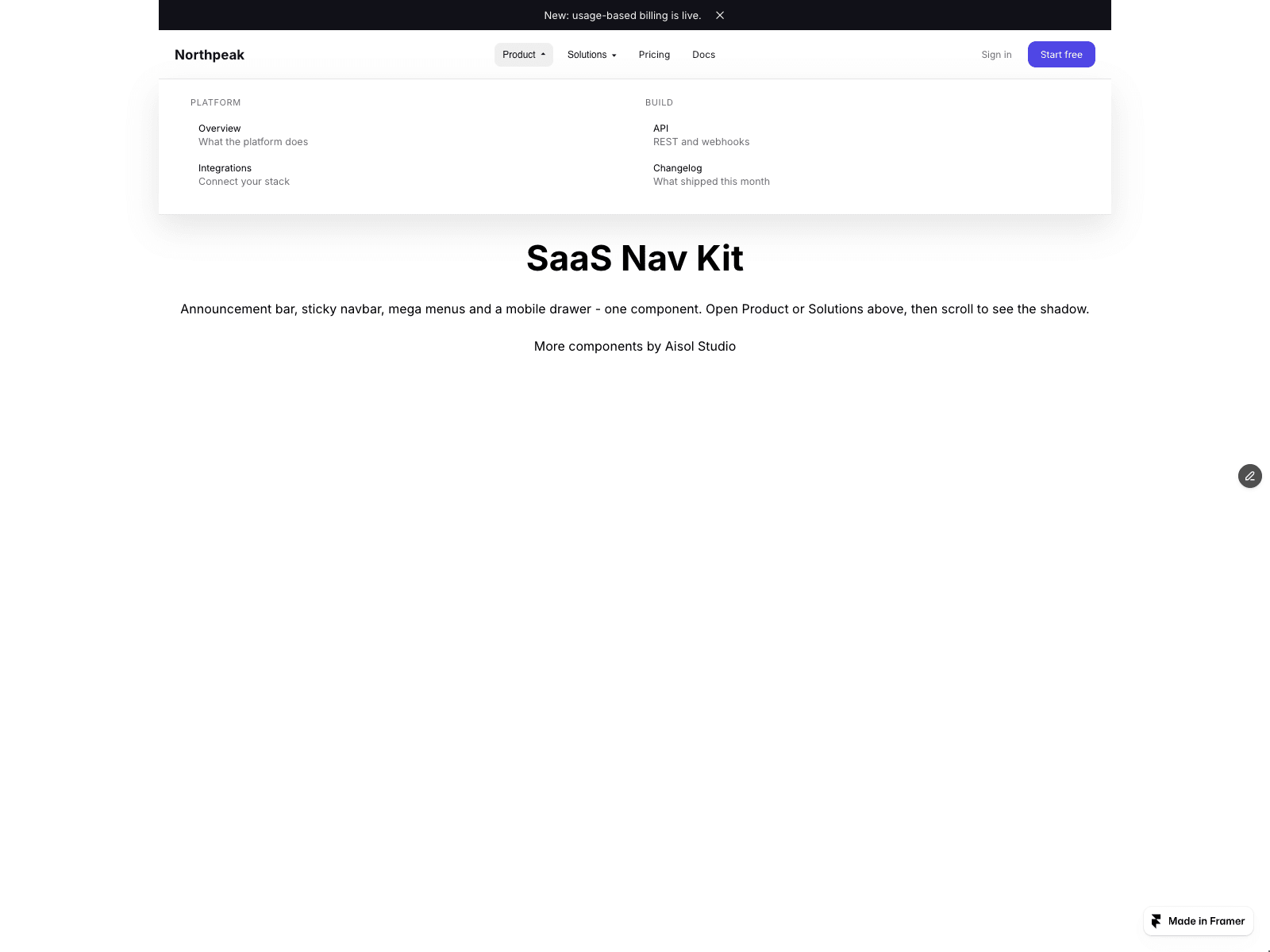 SaaS Nav Kit