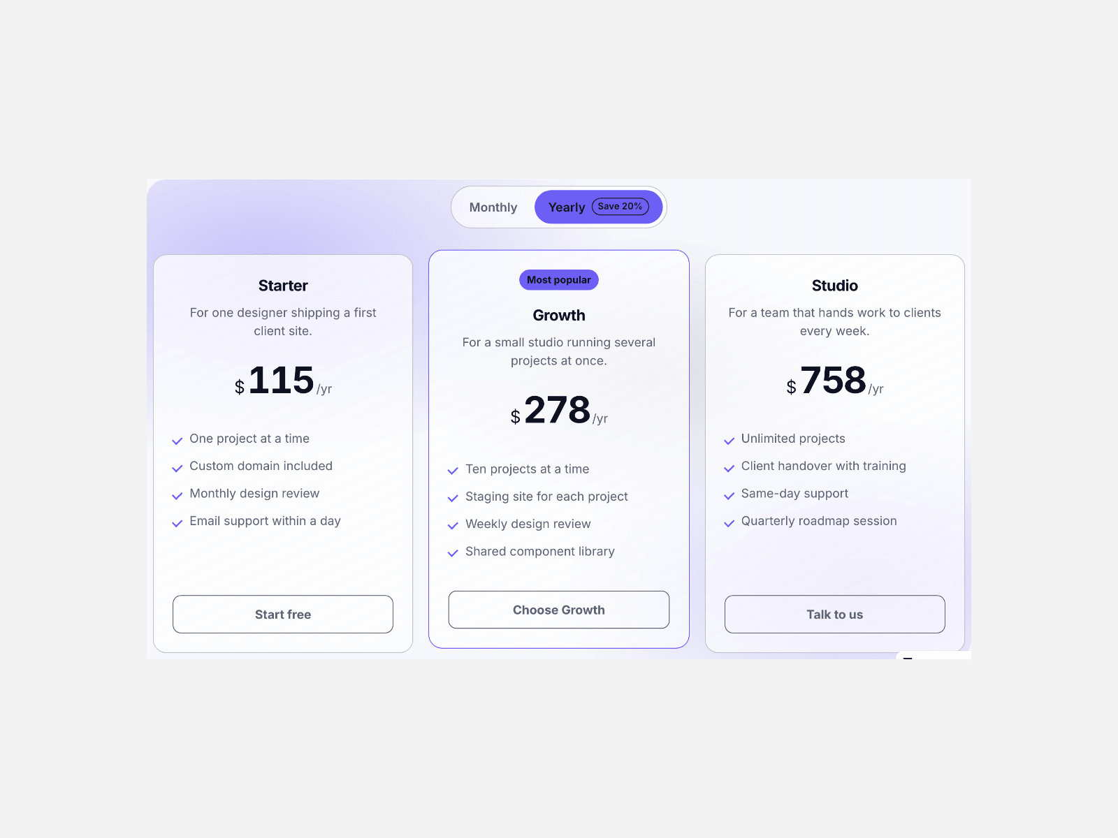 Glass Pricing Tabs