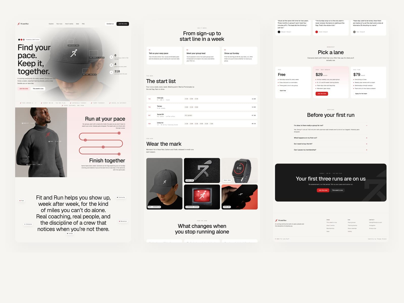 Fit and Run Template